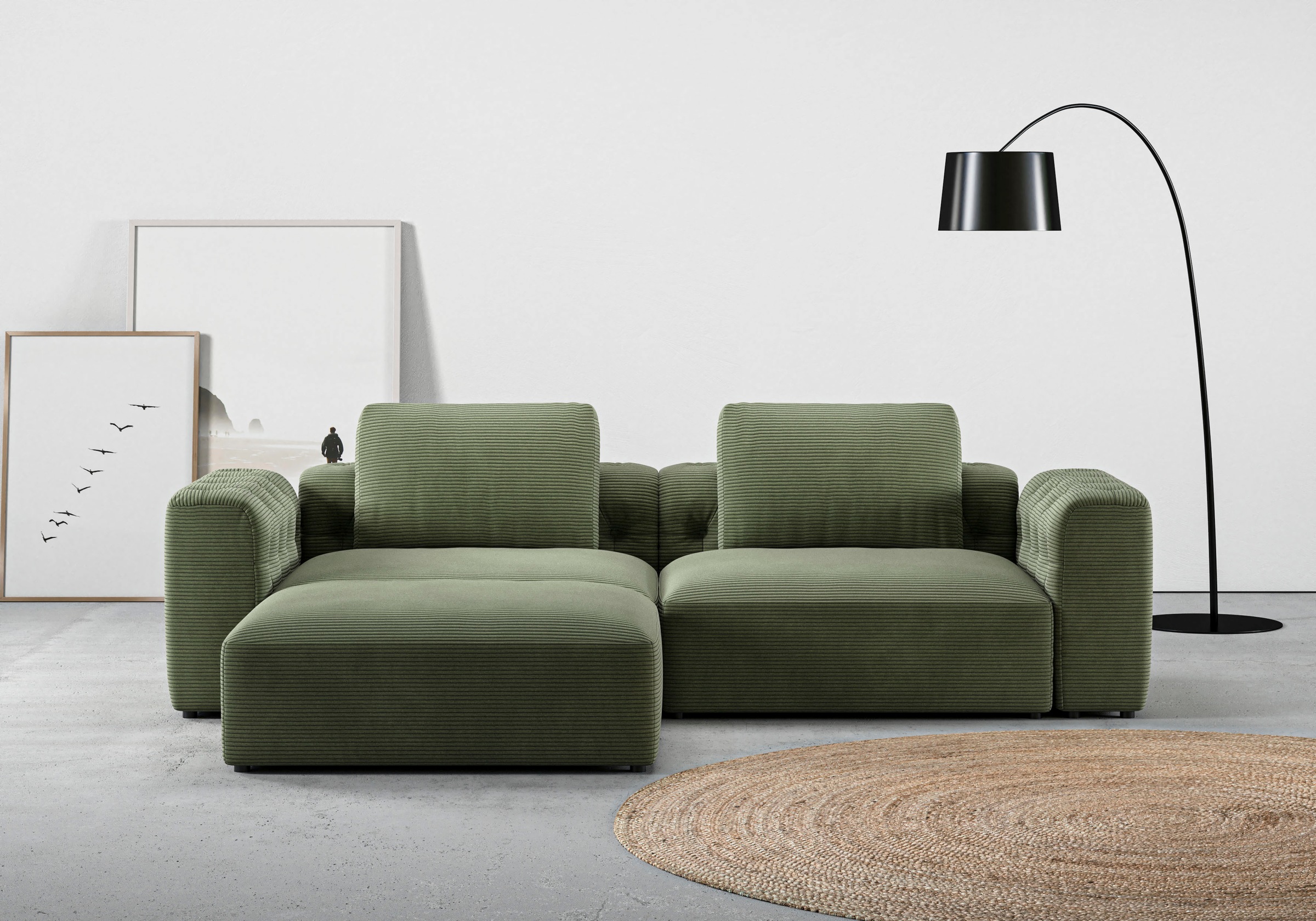 RAUM.ID Ecksofa »Cushid L-Form«, Modulset, bestehend aus 3 Teilen günstig online kaufen
