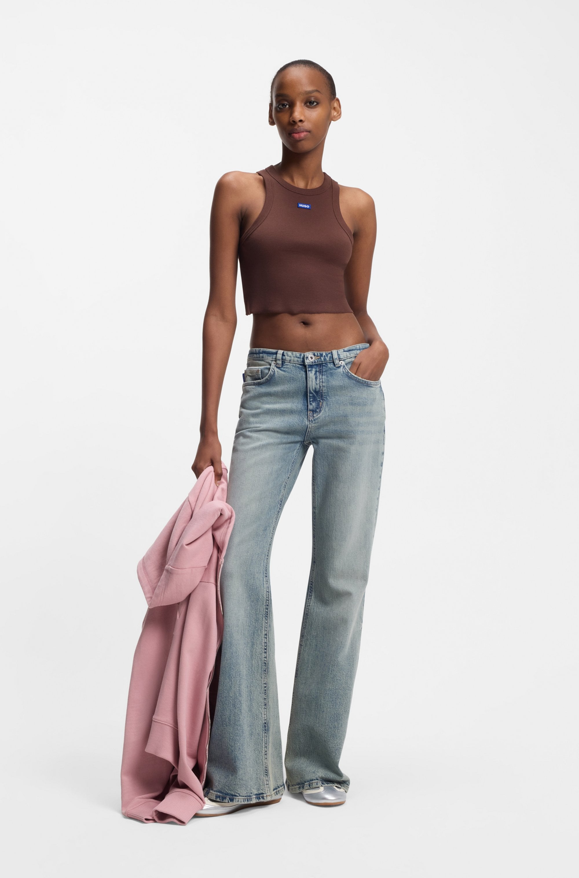 HUGO Bootcut-Jeans »Gelissa« Mid Rise, weit ausgestellt