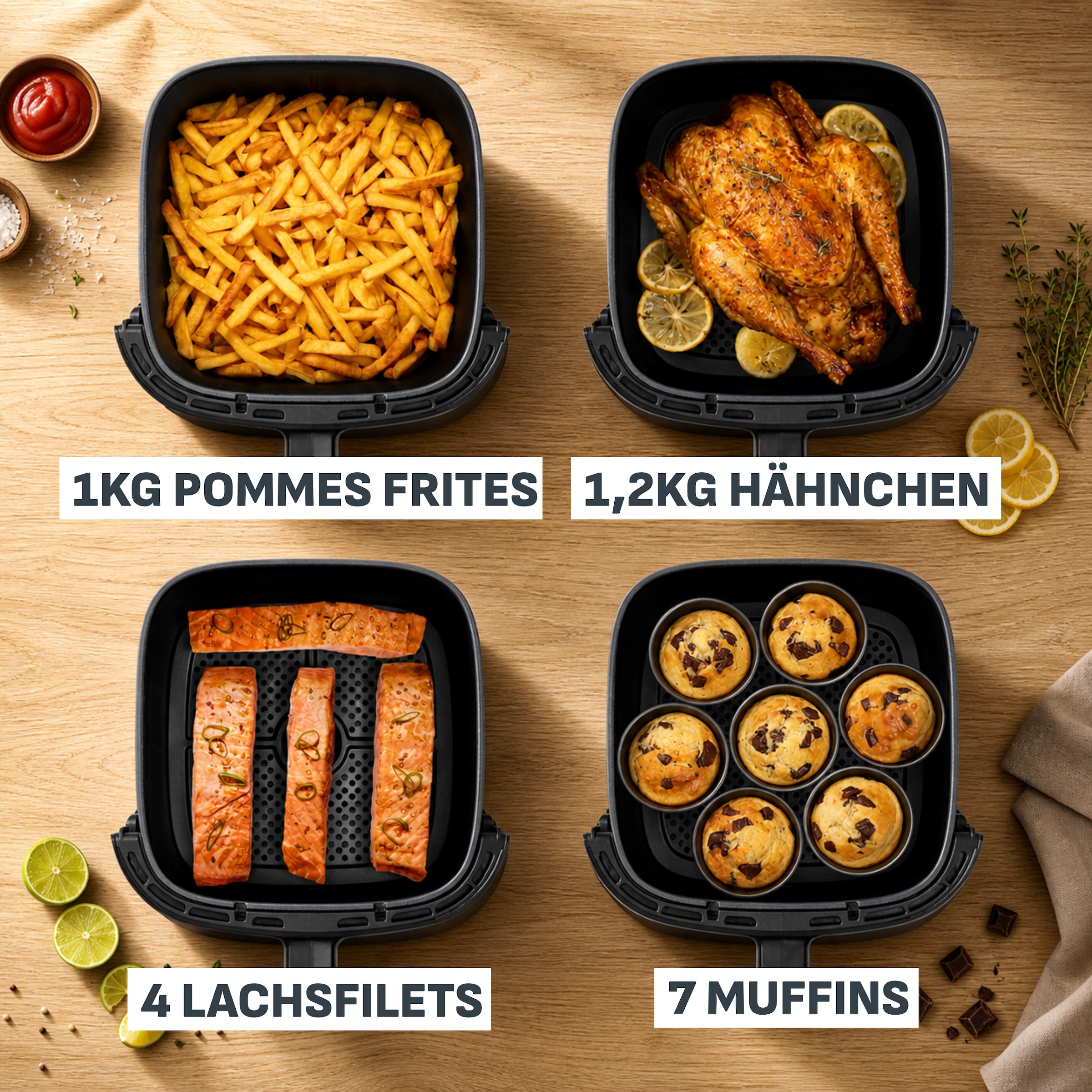 Tefal Heißluftfritteuse »Easy Fry Max« 1550 W 10 Auto-Garprogramme, für bis zu 6 Personen