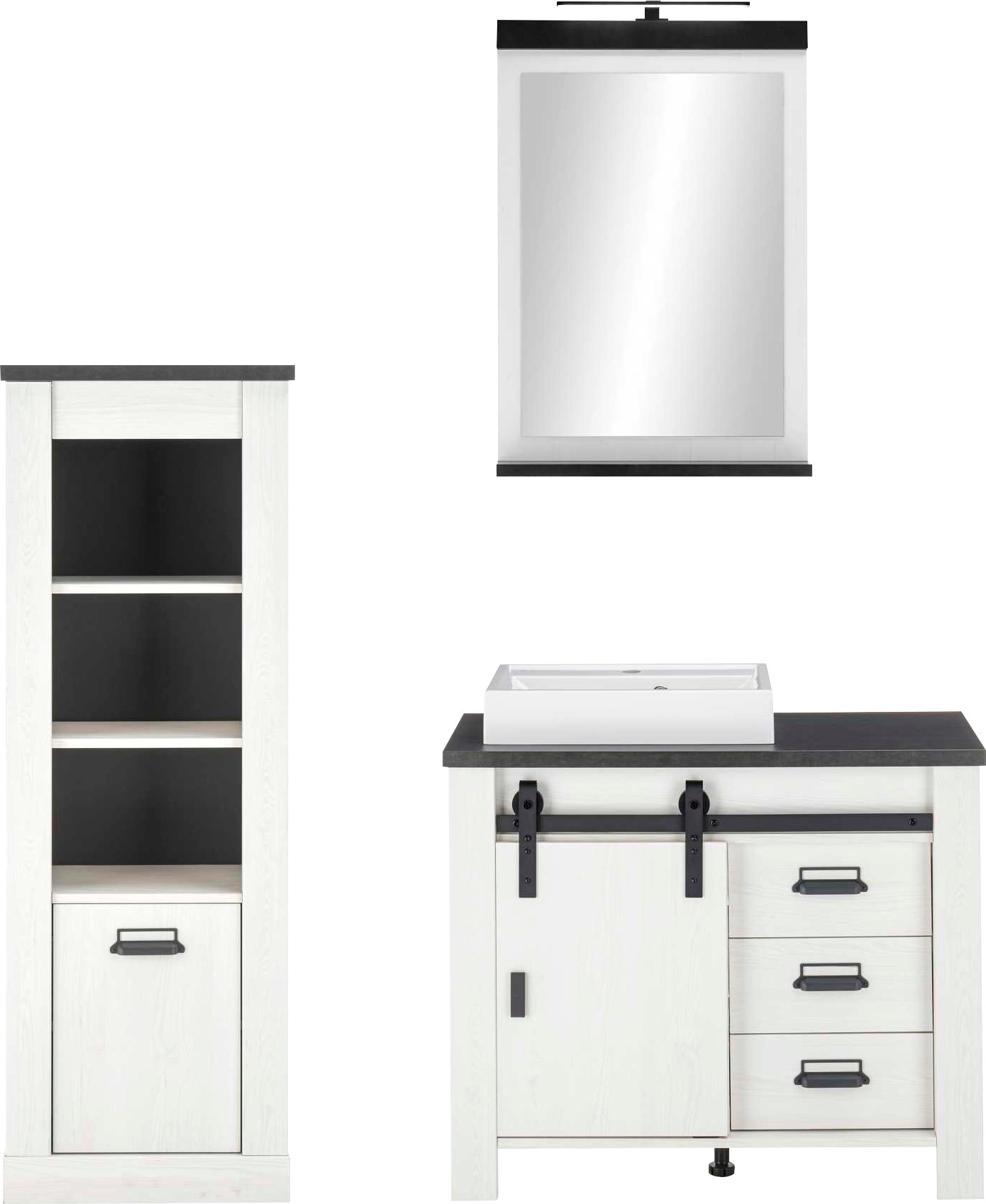 Home affaire Badmöbel-Set »SHERWOOD, Bad im modernen Design, 3-teiliges Bad günstig online kaufen