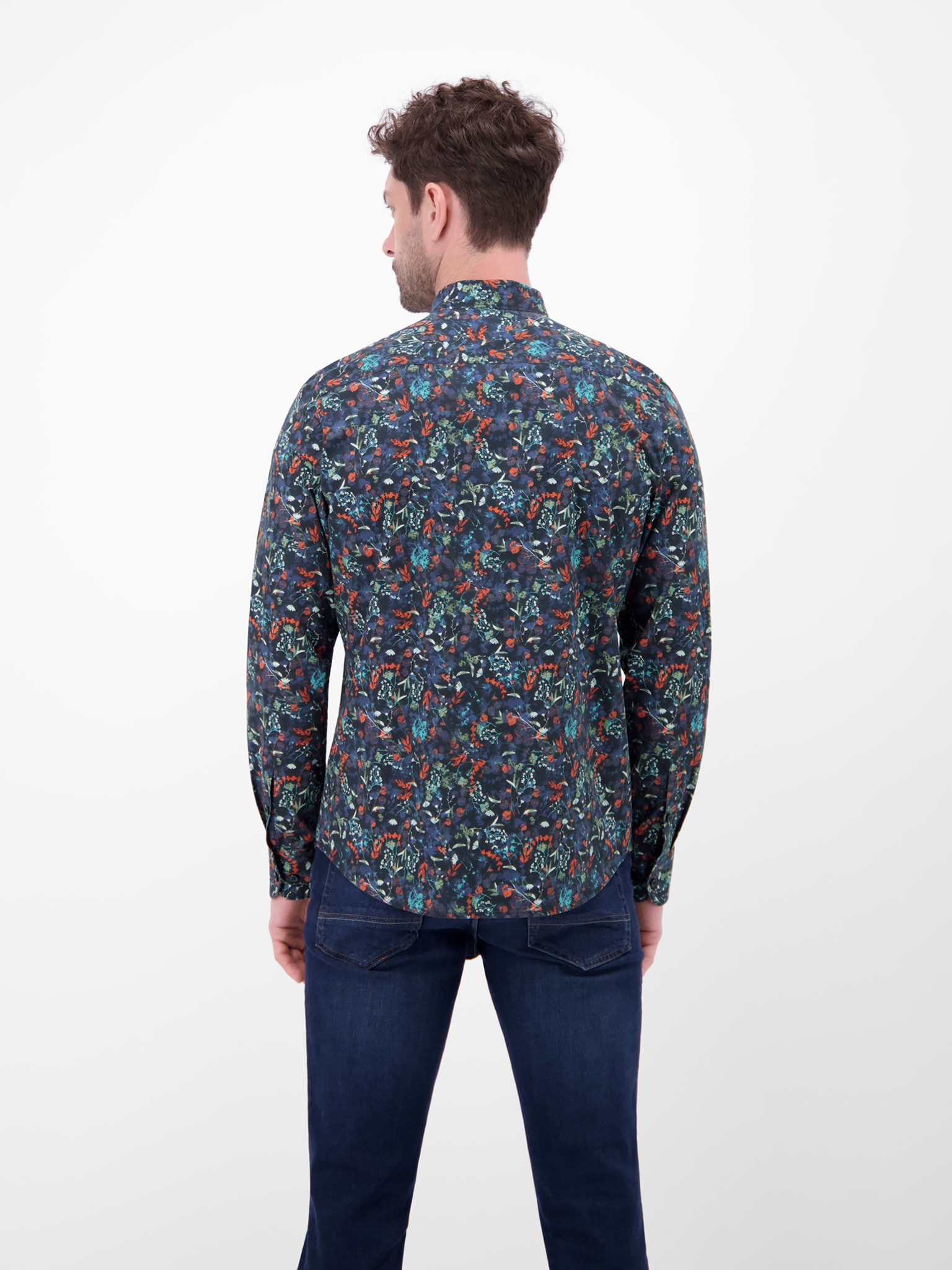 LERROS Langarmhemd mit Allover-Print, geblümt