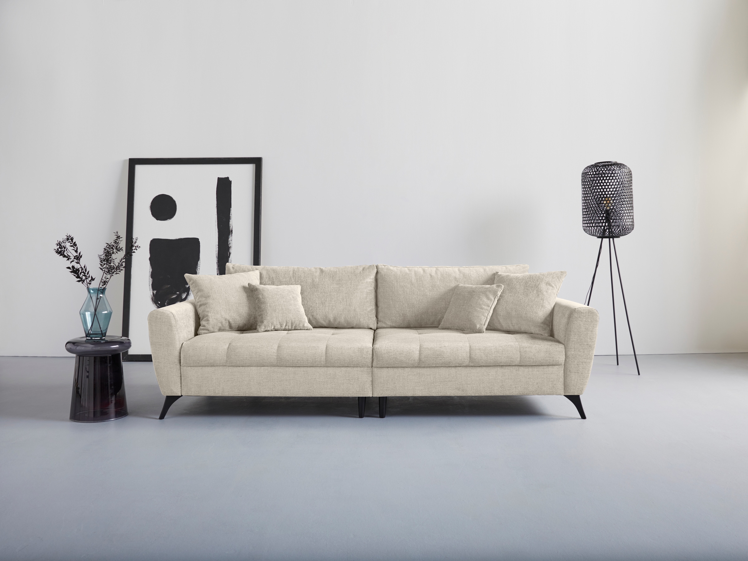 INOSIGN Big-Sofa »Lörby«, auch clean-Bezug, Sitzbereich, Rechnung Aqua Steppung im feine mit kaufen auf Kissen lose