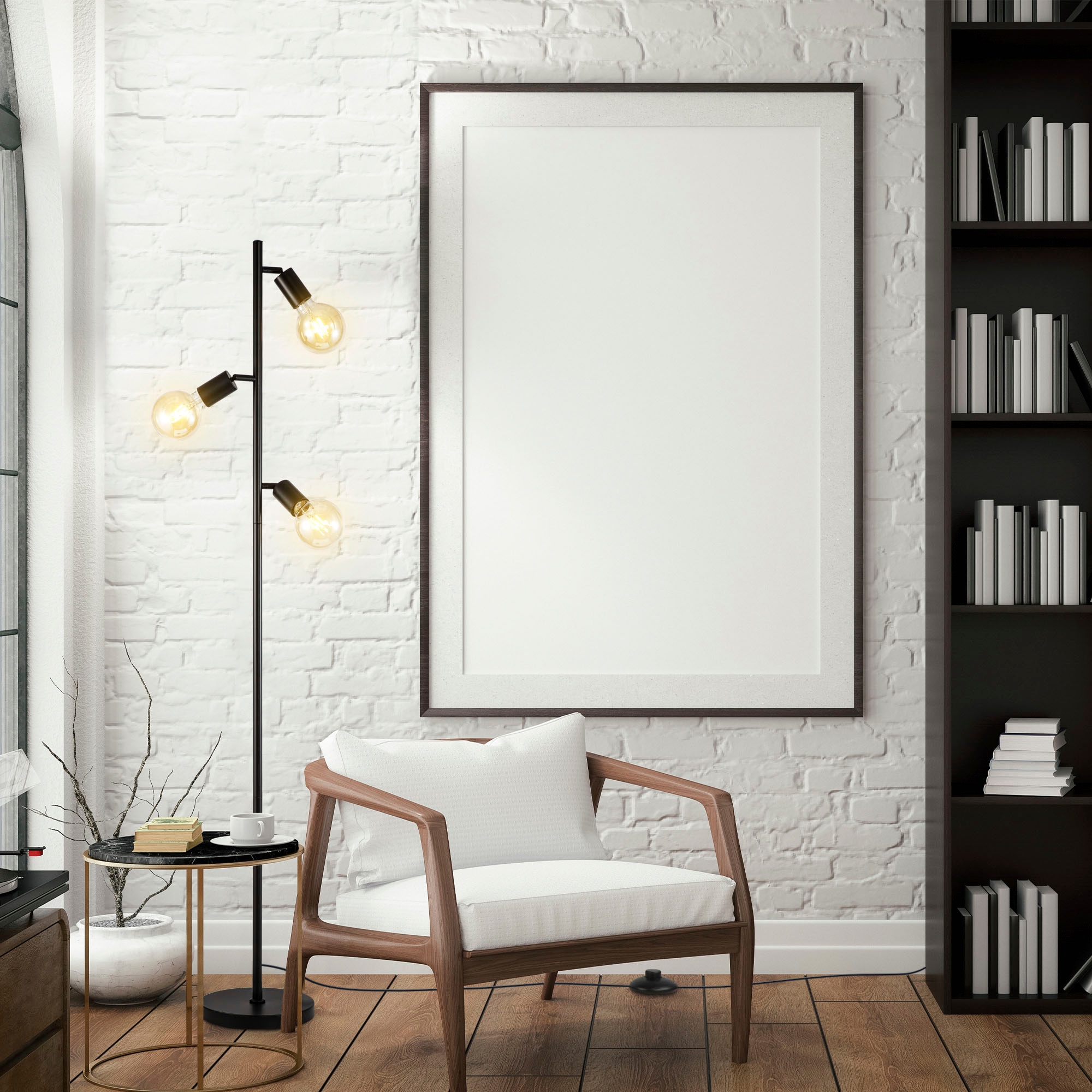 B.K.Licht Stehlampe und Tischleuchte im Set