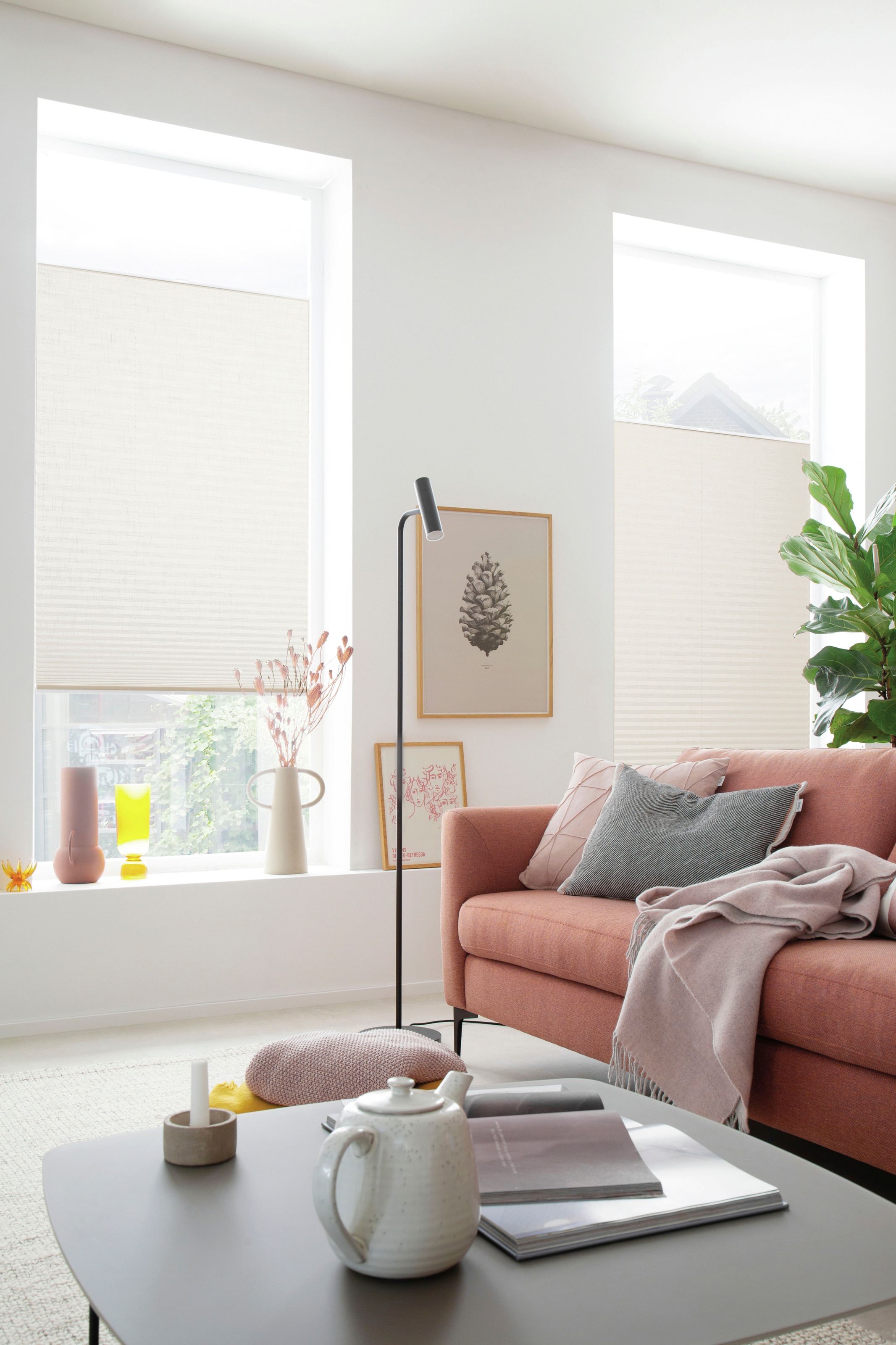 SCHÖNER WOHNEN-Kollektion Plissee »Marla«, blickdicht, mit Bohren, verspannt, verschraubt, mit Leinen-Optik