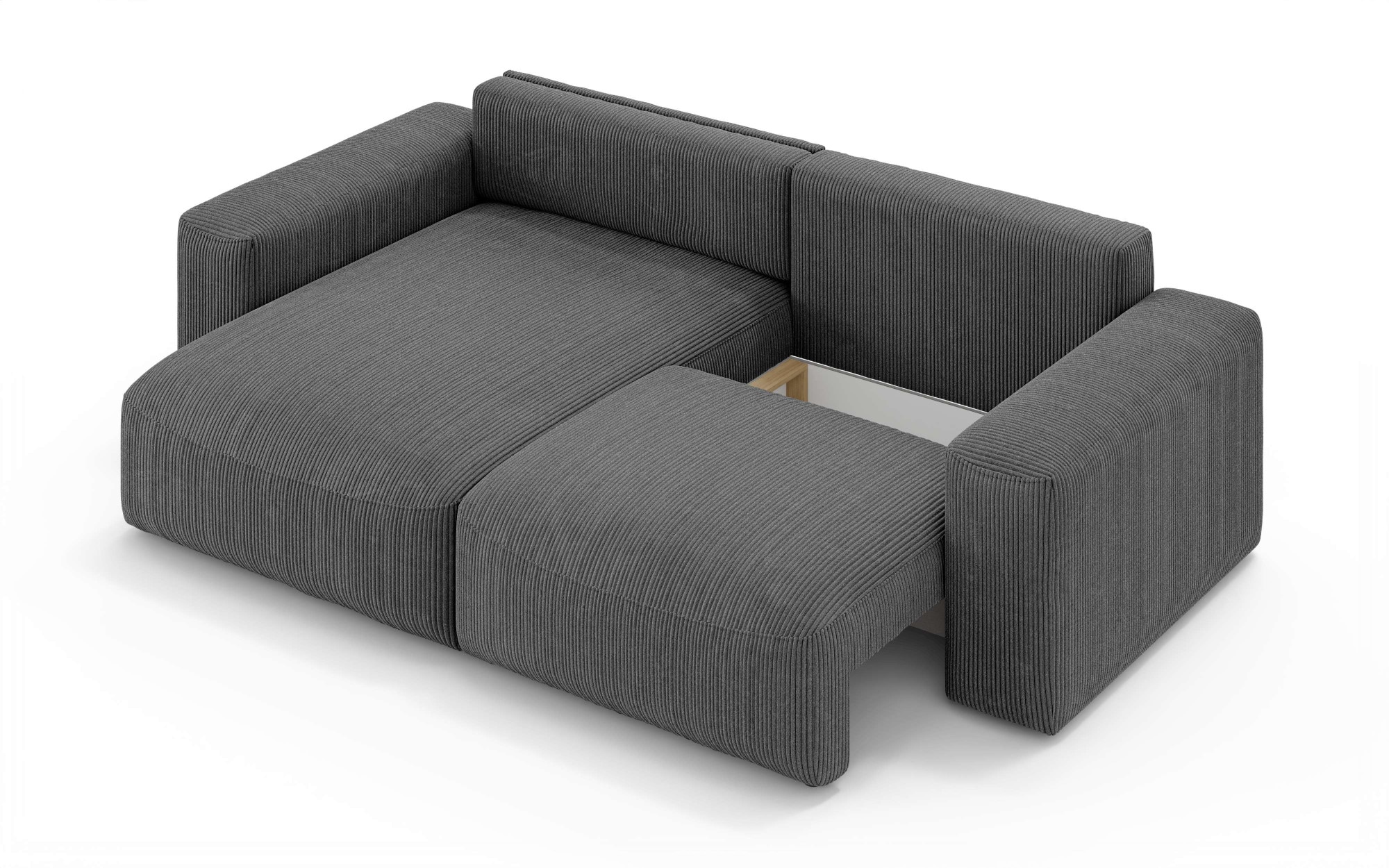 OTTO home Ecksofa »MATTS Schlafsofa mit Bettkasten, Maße B/T/H: 265/159/89 cm«, L-Form mit Recamiere rechts oder links, hoher Sitzkomfort