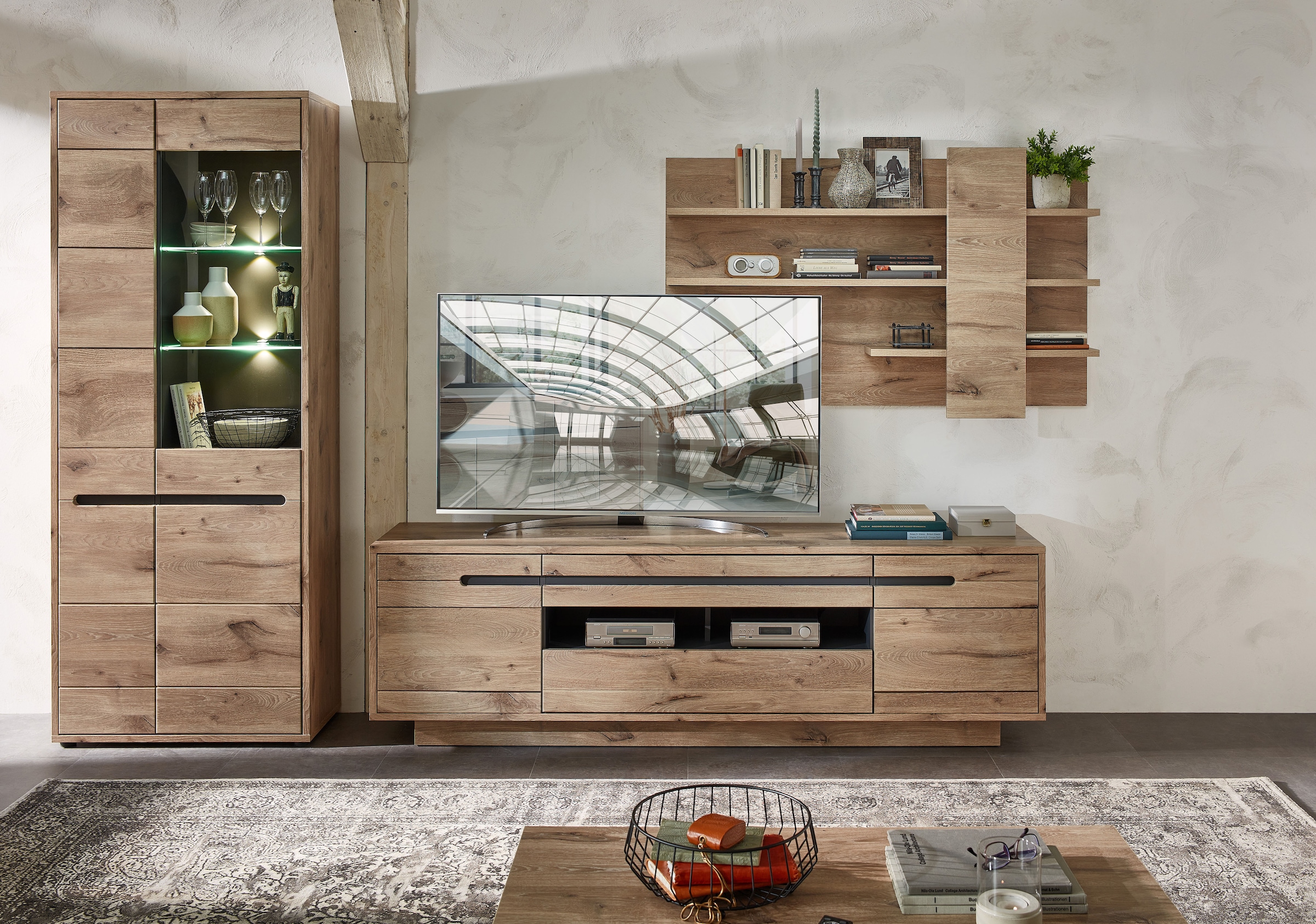 Innostyle Vitrine »BELLANO«, Viking Oak Nature