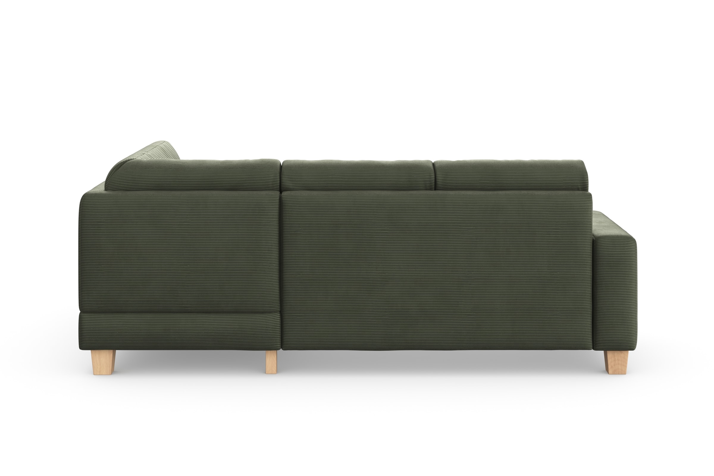 Home affaire Ecksofa »Summer L-Form«, mit Ottomane, wahlweise mit Bettfunktion und Bettkasten, Cord-Bezug