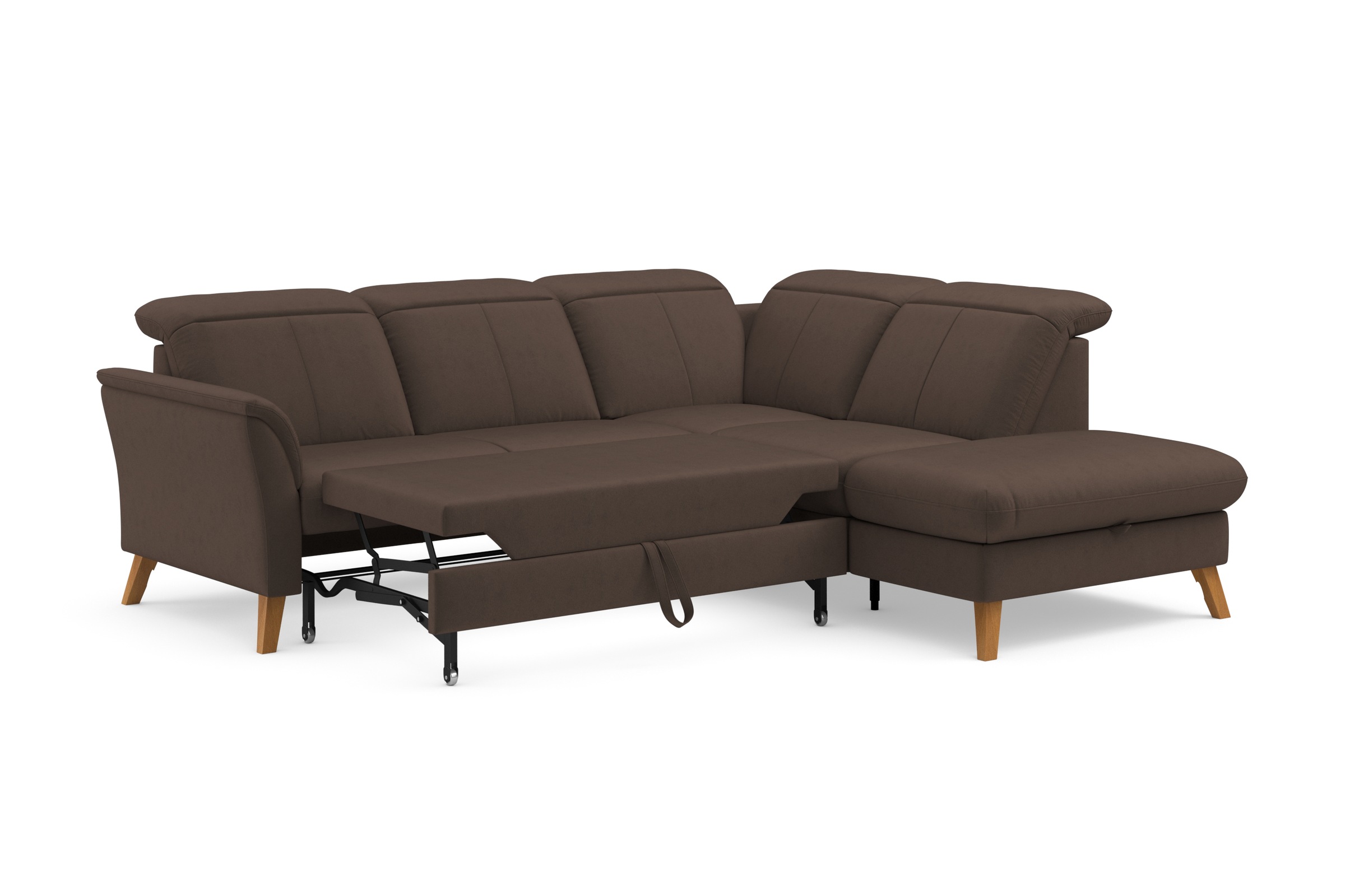 sit&more Ecksofa »Romero L-Form«, wahlweise mit oder ohne TV-Funktion, Bettfunktion, Bettkasten