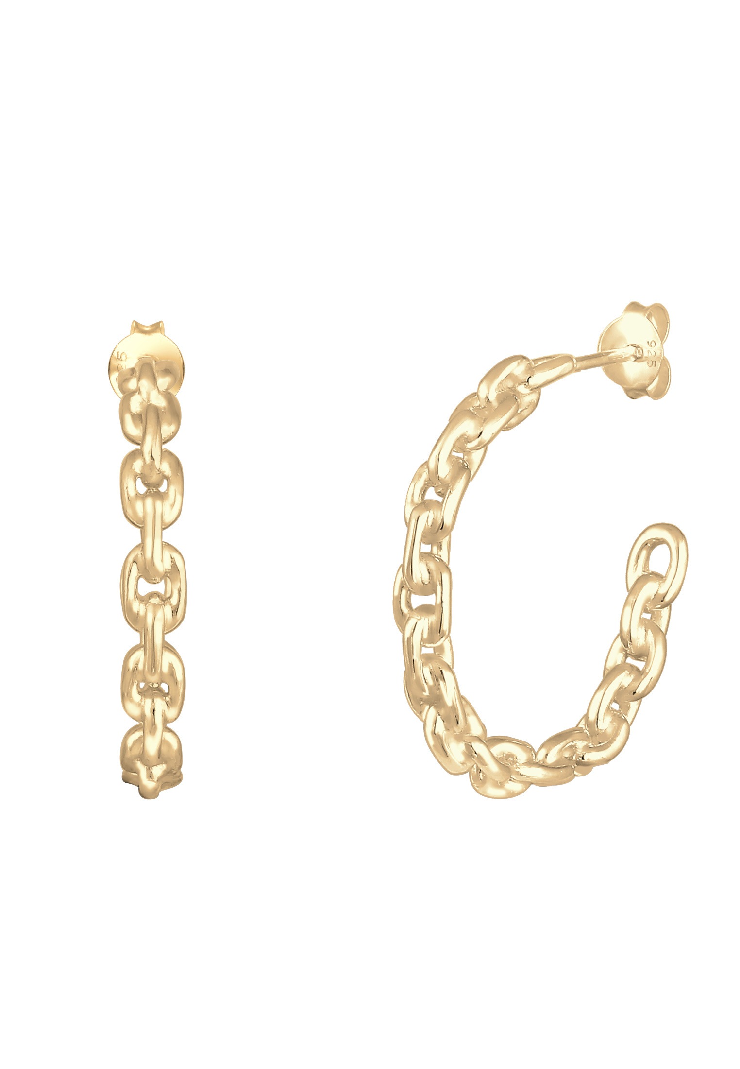 Elli Paar Creolen »Creolen Glieder Design 925 Sterling Silber«