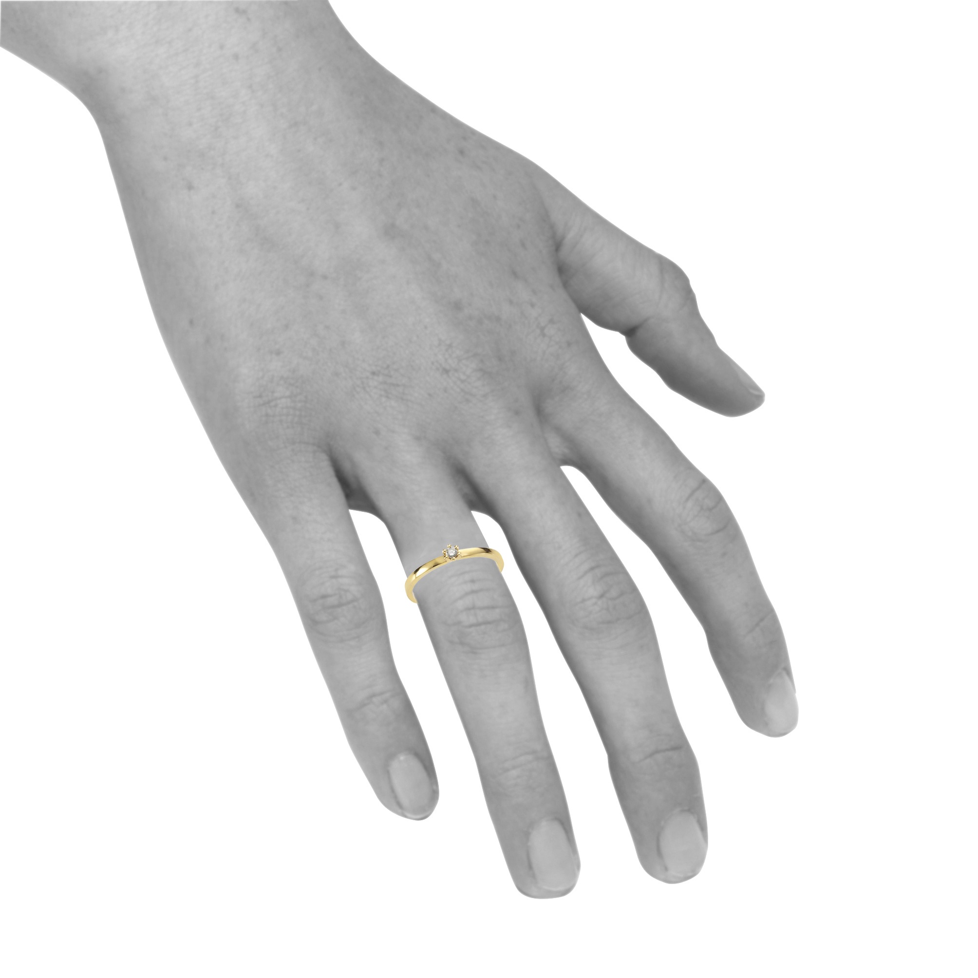 Orolino Fingerring »Gold 750 mit Brillant 0,05ct.«