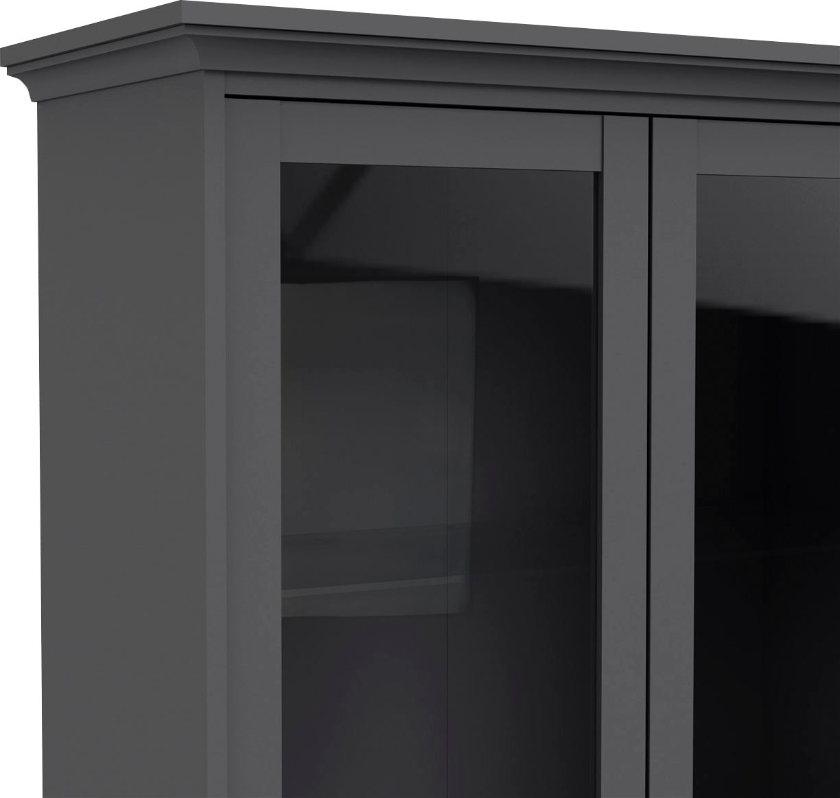Home affaire Vitrine »Paris Glasvitrine Vitrinenschrank Ausstellung Sammelvitrine«, mit 2 Glastüren und 2 Schubladen, Breite, 96 cm, Höhe 200 cm