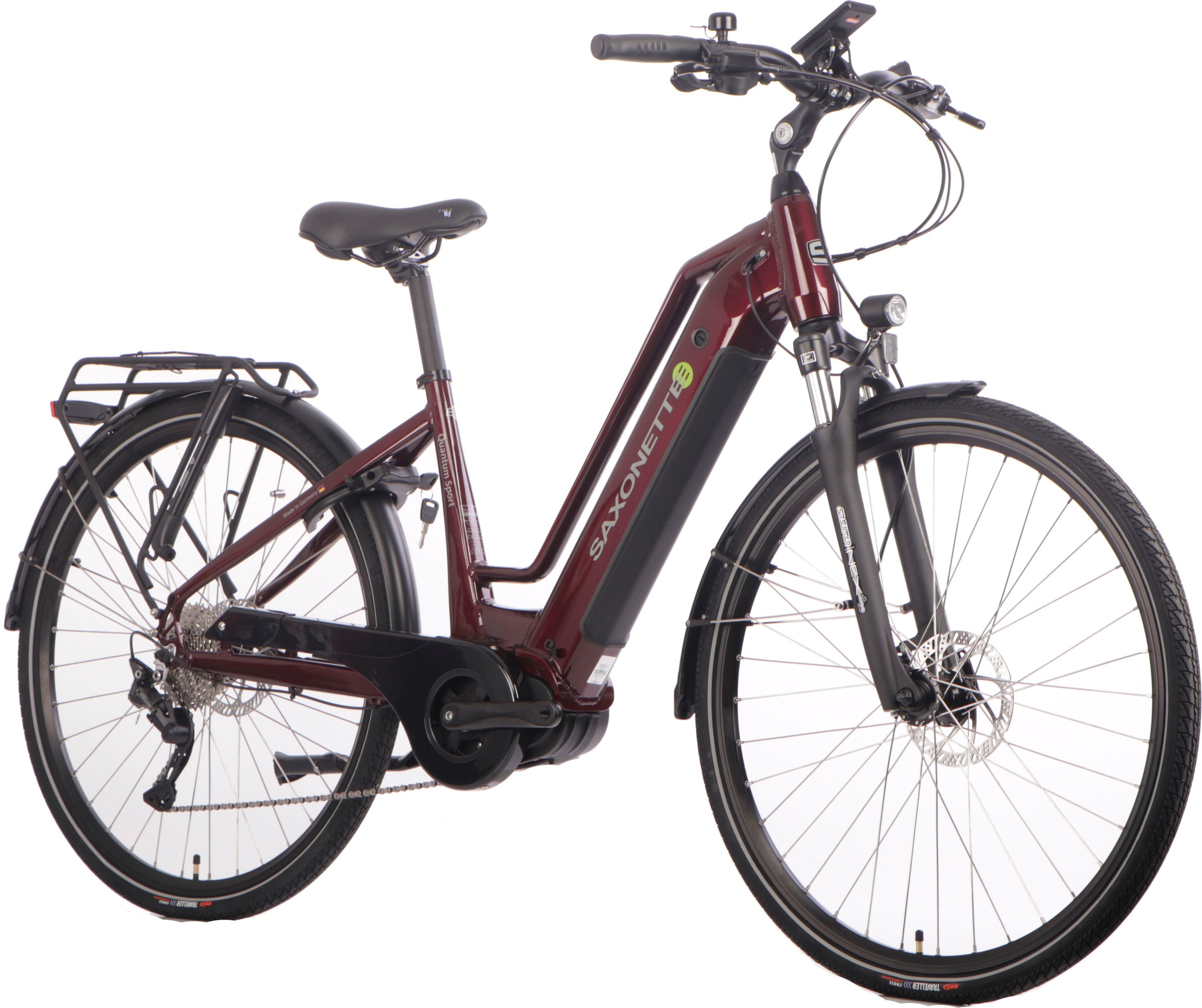 SAXONETTE E-Bike »Quantum Sport«, 10 Gang, Shimano, Mittelmotor 250 W, Pedelec, Elektrofahrrad für Damen u. Herren