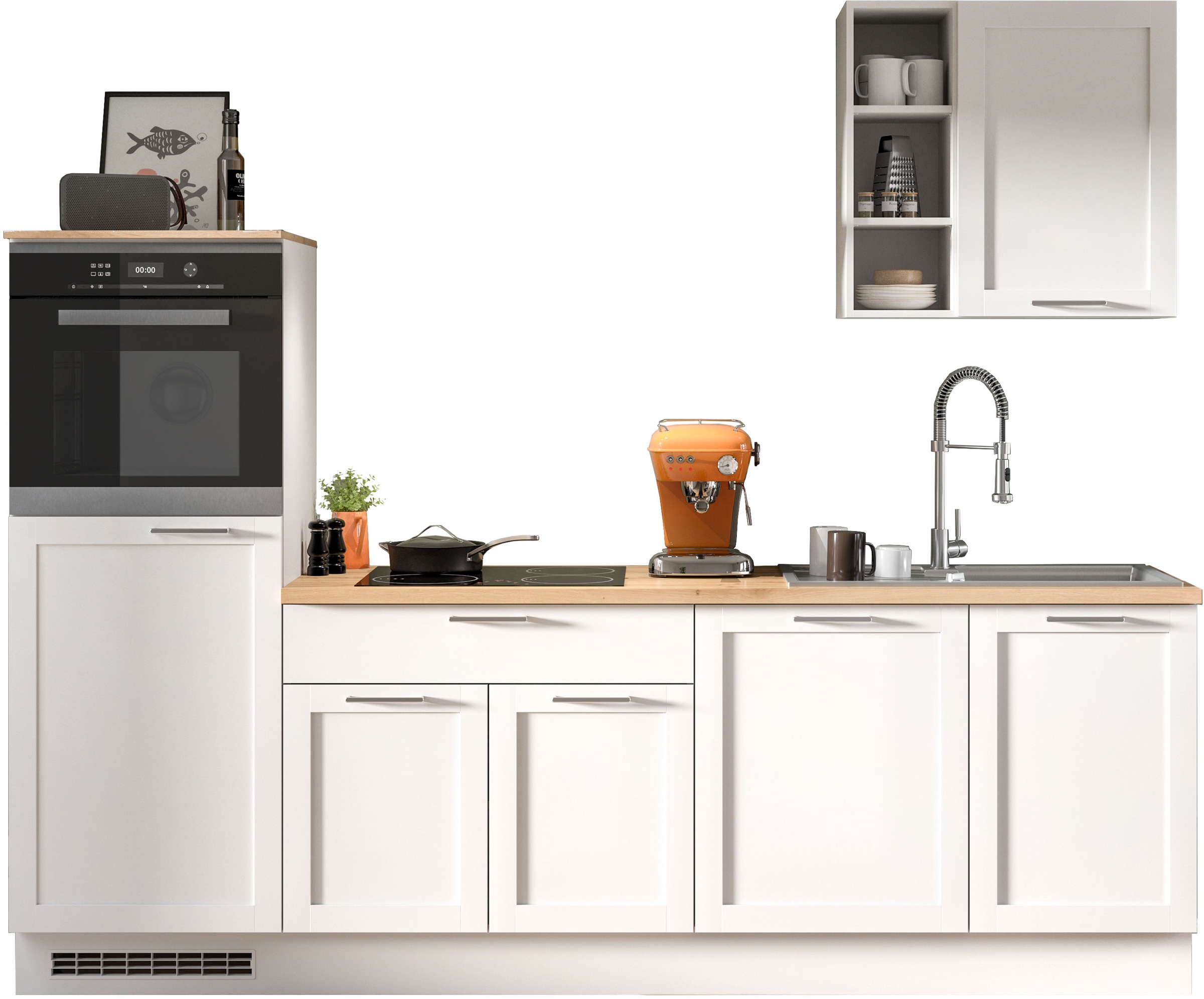 KOCHSTATION Küchenzeile »KS-Lulea« Breite 260 cm, ohne E-Geräte, mit 3 cm s günstig online kaufen