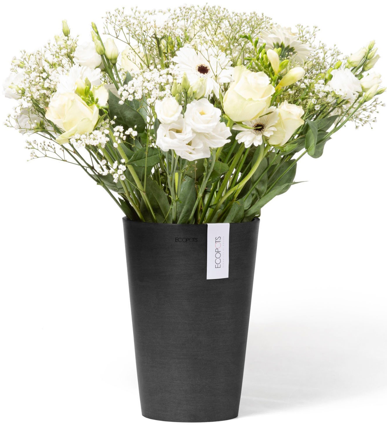 ECOPOTS Blumentopf »Pisa 14 Dunkelgrau« für den Innenbereich