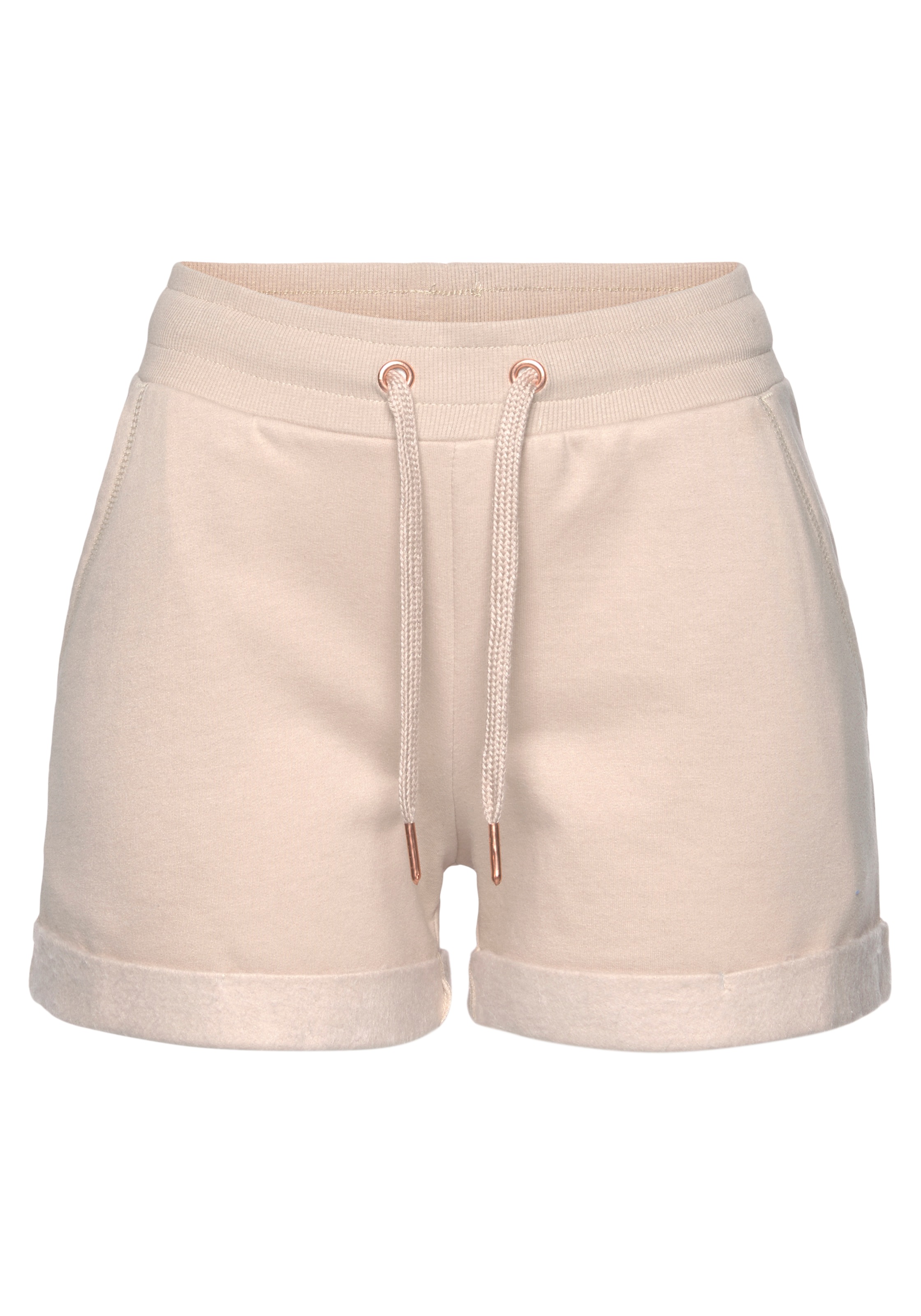 LASCANA Shorts, mit Rippbündchen und Umschlagsaum, Loungewear