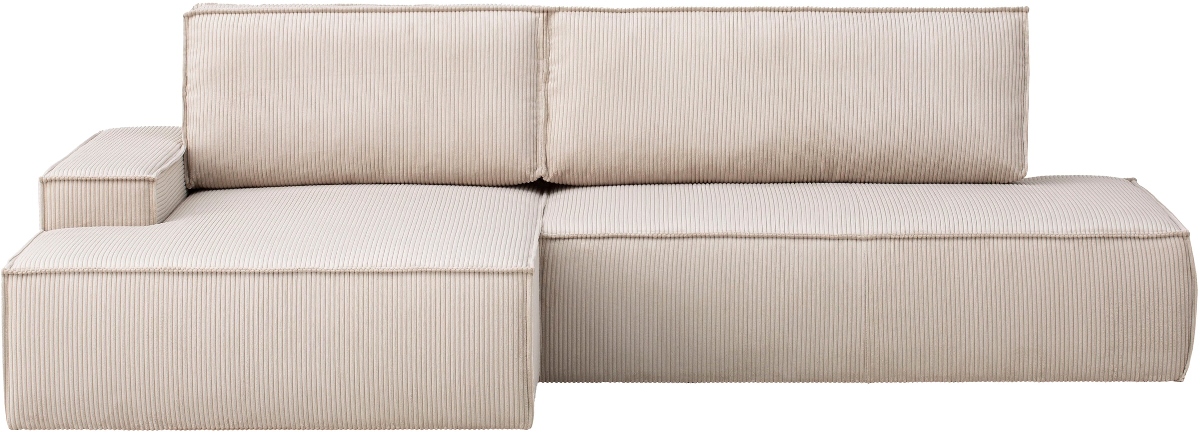Home affaire Ecksofa »SHERWOOD, Schlafsofa in L-Form offen (275cm), Cord, L günstig online kaufen