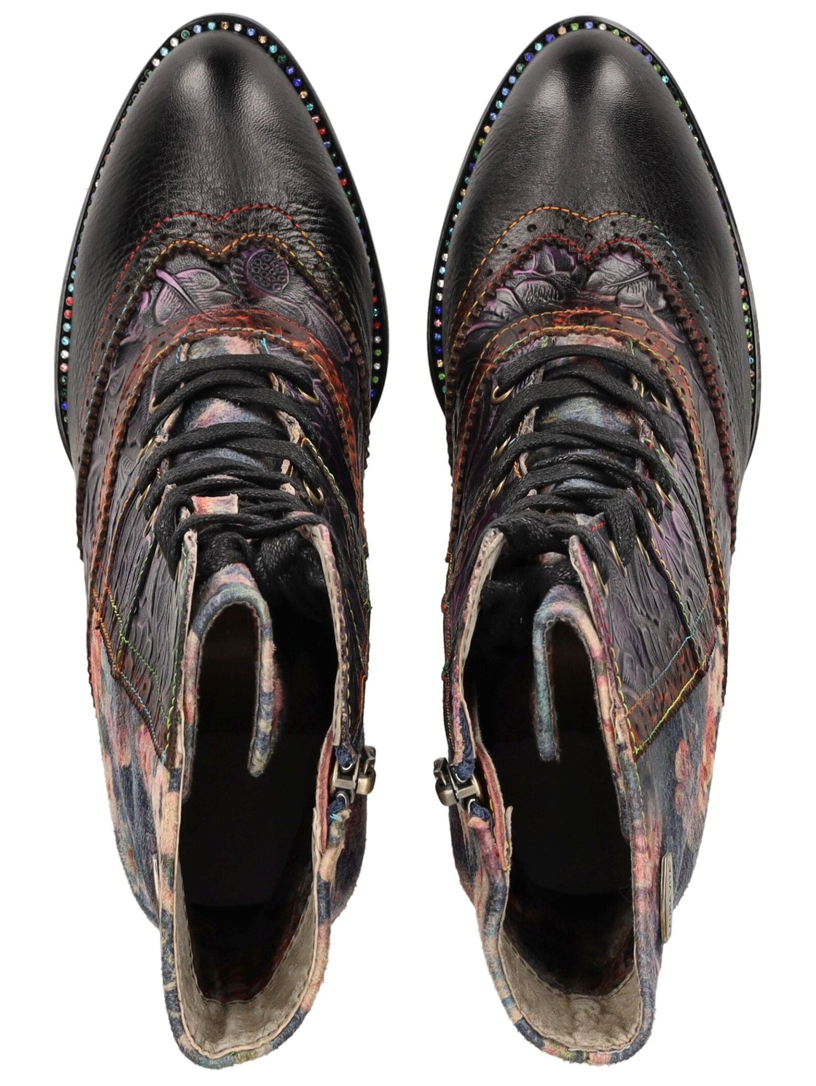 LAURA VITA High-Heel-Stiefelette »LAURA VITA Stiefelette Leder/Textil«