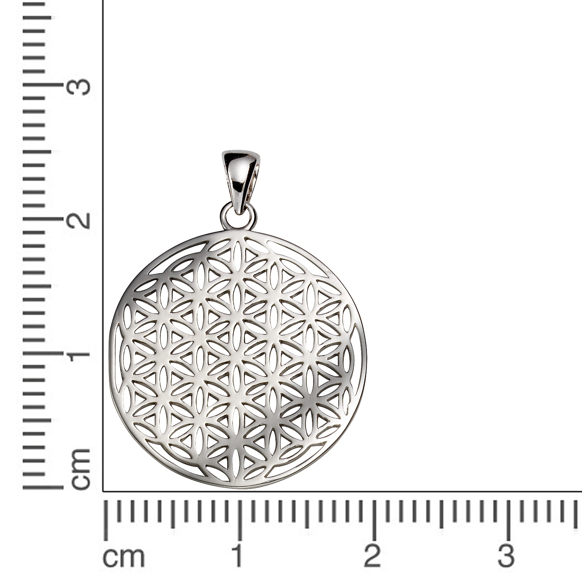 Vivance Kettenanhänger »925 Sterling Silber rhodiniert Blume des Lebens«