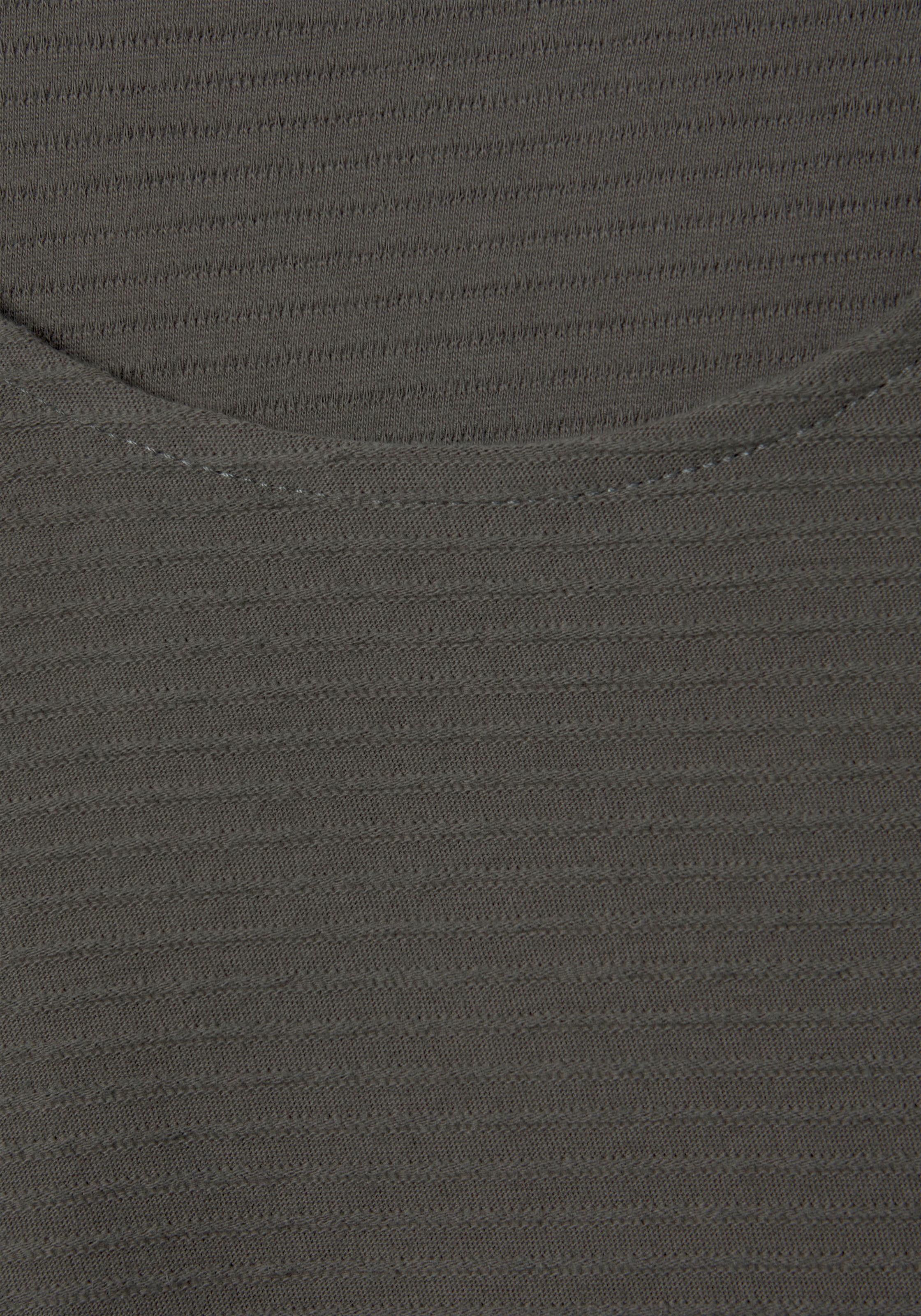 LASCANA Langarmshirt »mit Streifenstruktur«, (2er-Pack), aus weicher Baumwoll-Qualität