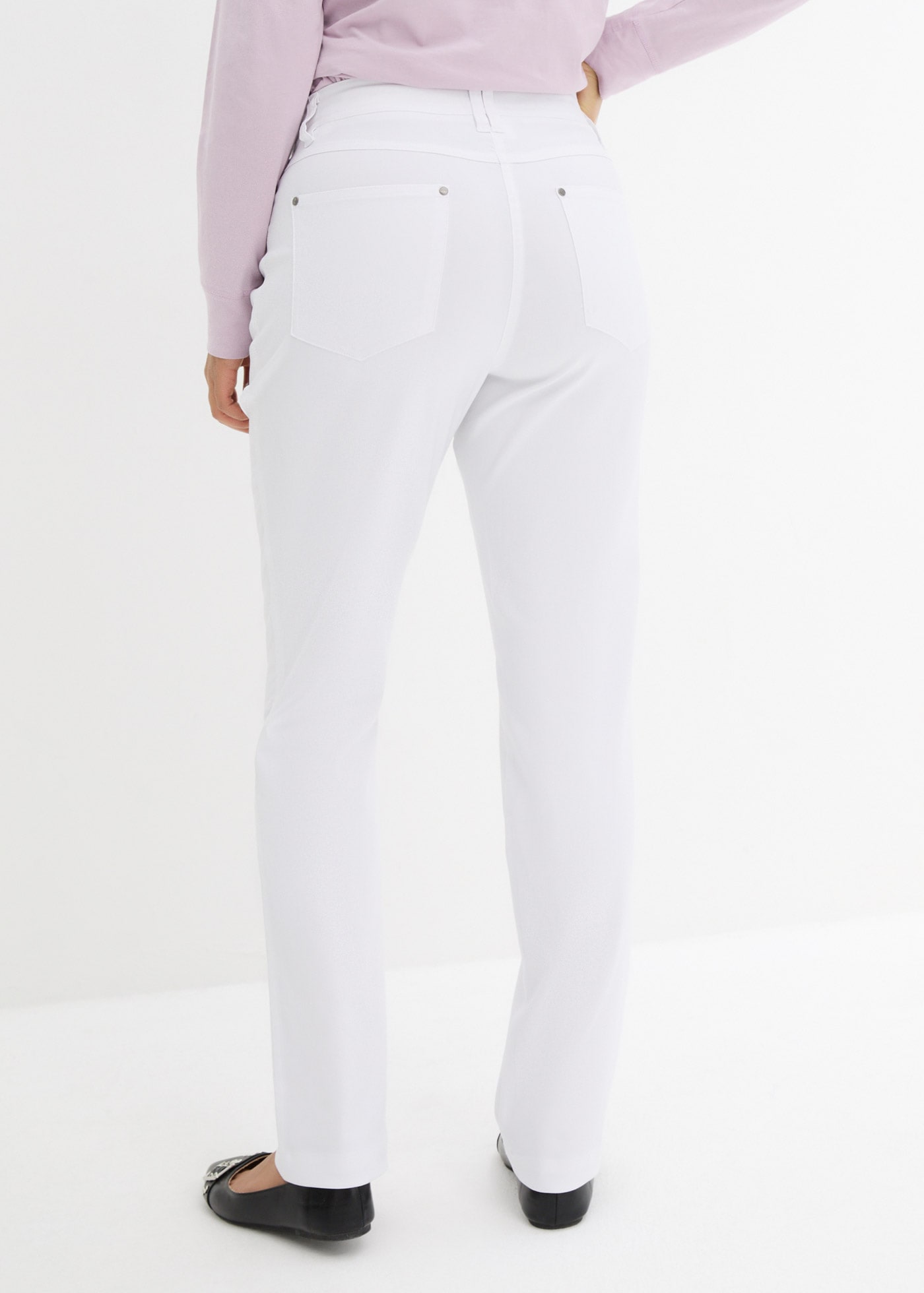 bonprix Stretch-Hose »Bengalin-Stretch-Hose mit Bequembund, Straight«  aus Polyester, Viskose und Elasthan, mit Bequembund, Regular Fit