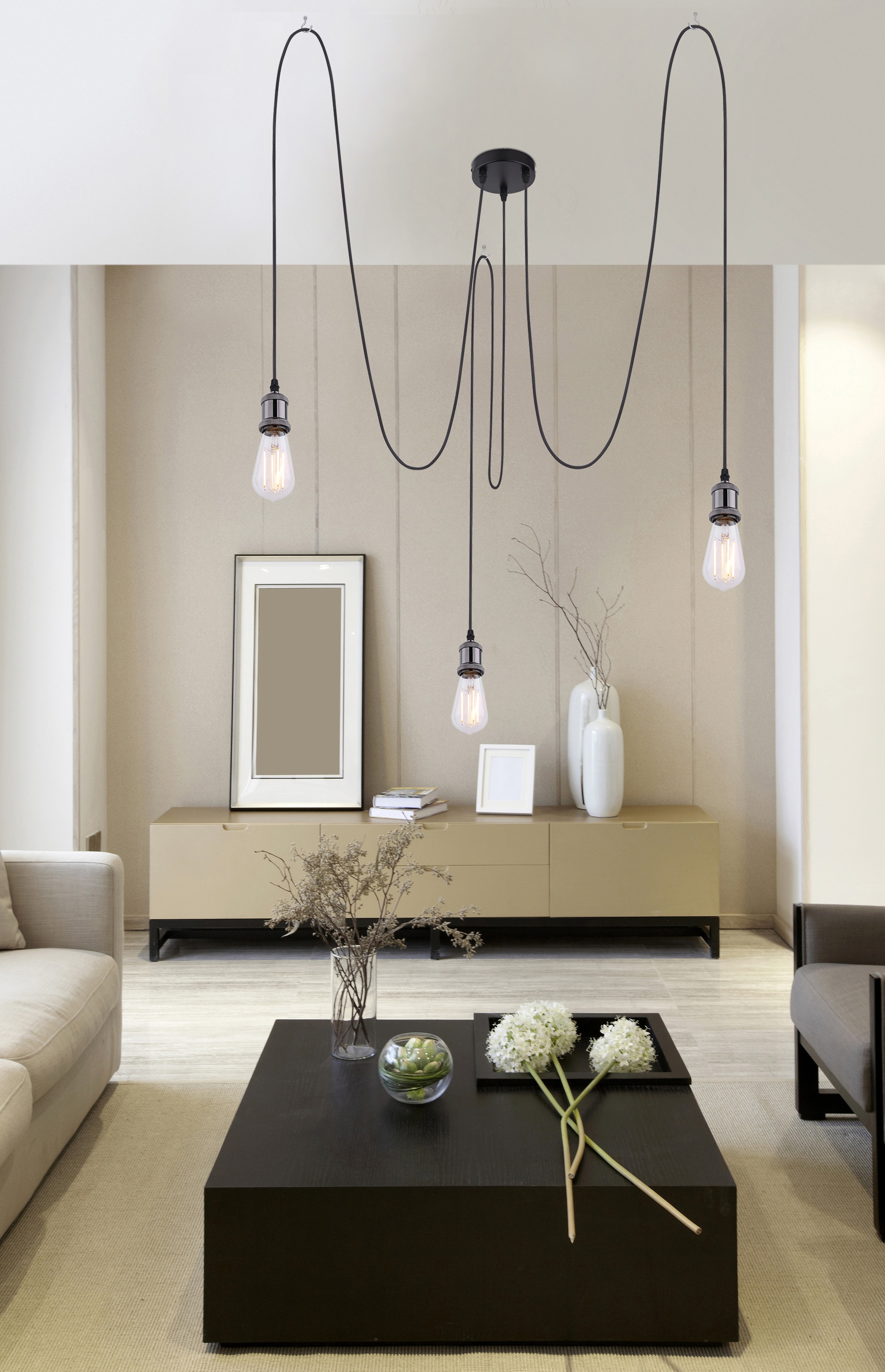GLOBO LIGHTING Hängeleuchte »OLIVER«, Leuchtmittel E27 | ohne Leuchtmittel, Hängelampe/Pendelleuchte/Esszimmer/Wohnzimmer/Esstisch