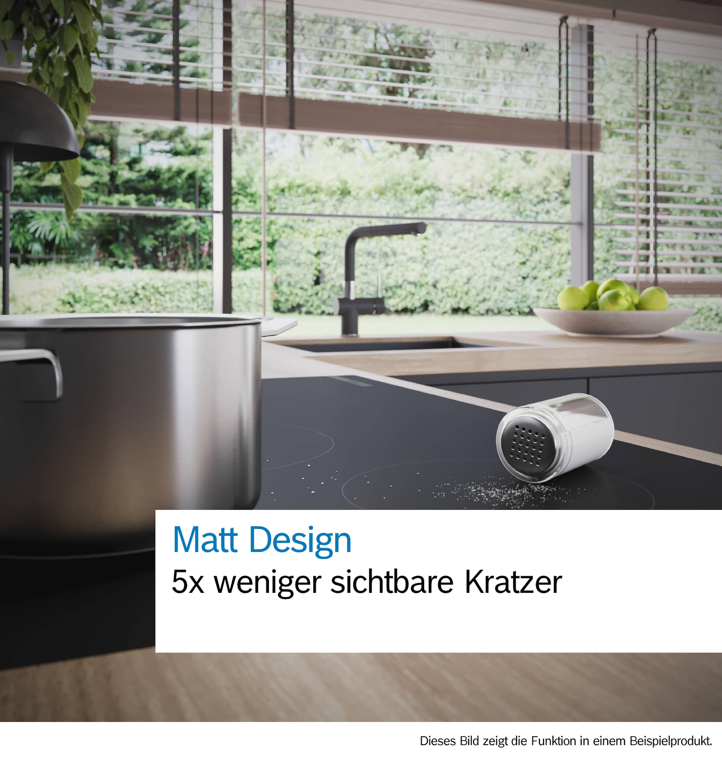 BOSCH Kochfeld mit Dunstabzug »PVS81AB16E« Mattes Design in Carbon Black und integriertes Lüftungsmodul