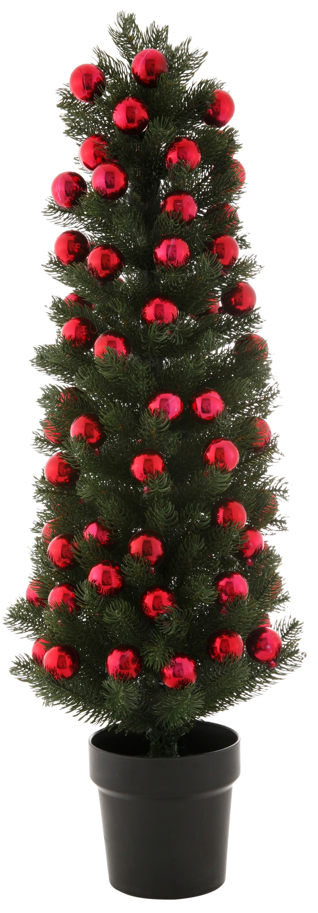 Christbaum, Tannenbaum«, Künstlicher mit bestellen »Weihnachtsdeko, Myflair roten online Möbel & künstlicher Kugeln im Accessoires Topf, Weihnachtsbaum