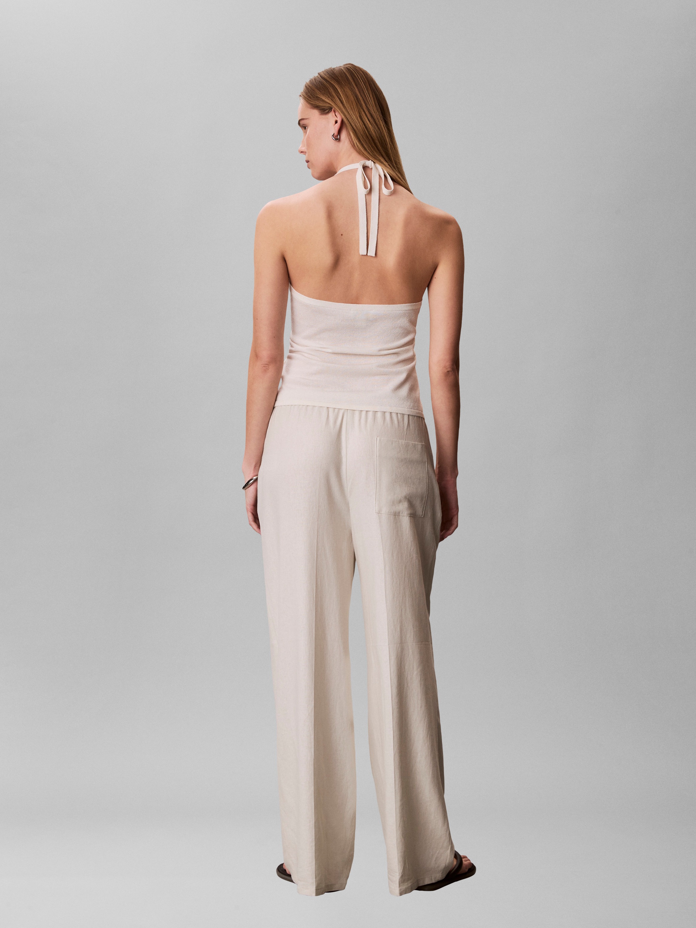 Calvin Klein Jeans Leinenhose  Regular fit mit elastischem Bund