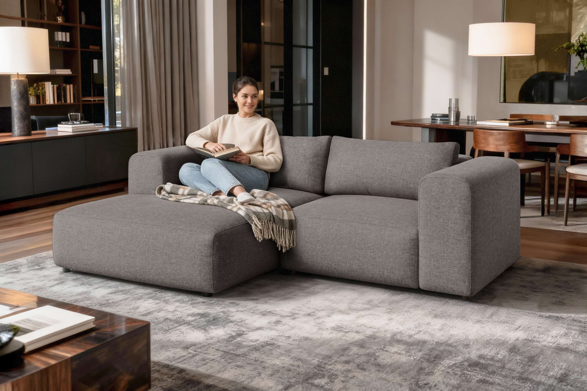 OTTO home Ecksofa »TIARRA Design-Sofa mit Ottomane recht/links bestellbar, günstig online kaufen