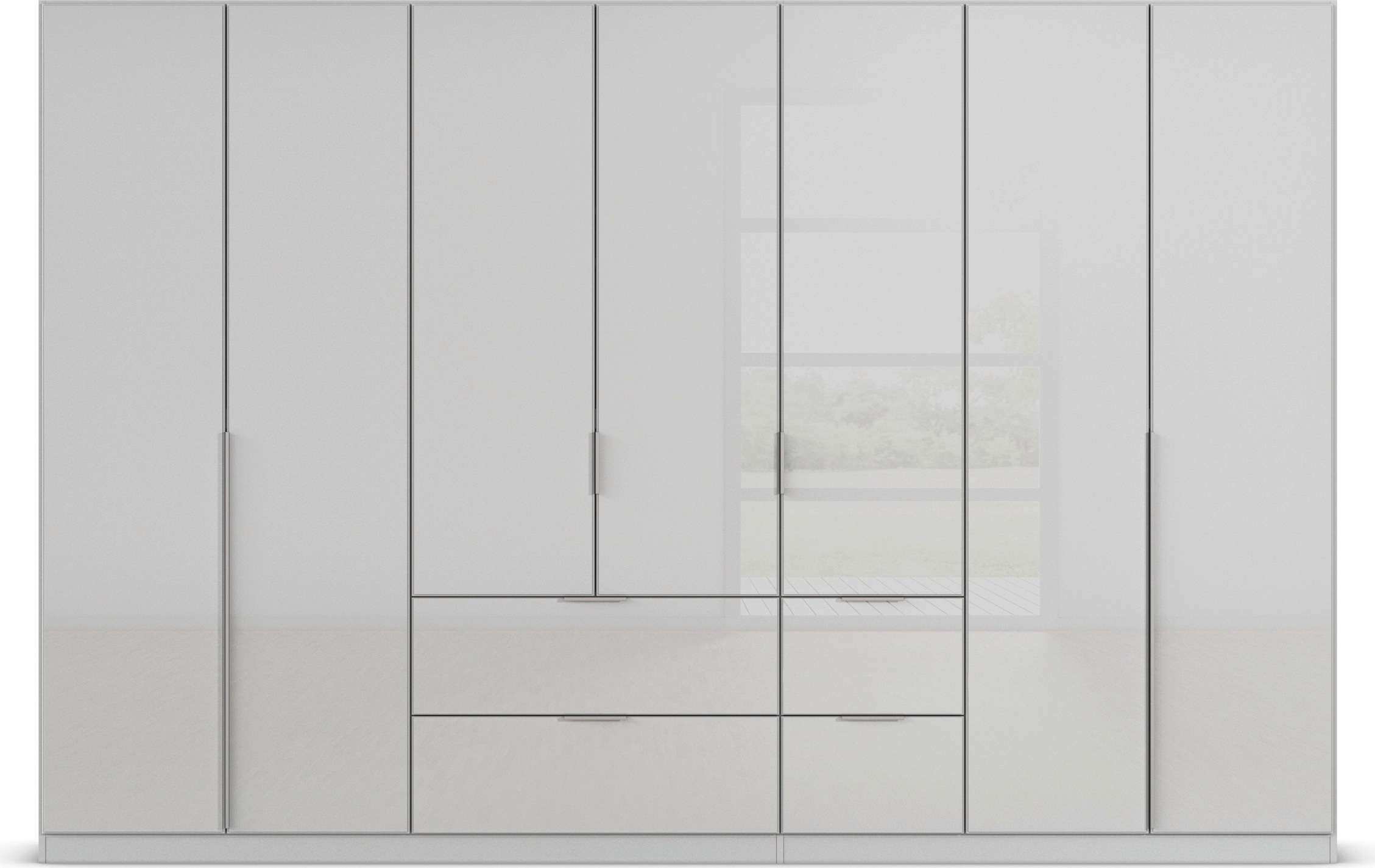 rauch Drehtürenschrank »Kleiderschrank Kleiderschränke Schrank Garderobe AGORDO mit Glasfront«, mit Außenschubkästen, in 6 Breiten und 2 Höhen MADE IN GERMANY