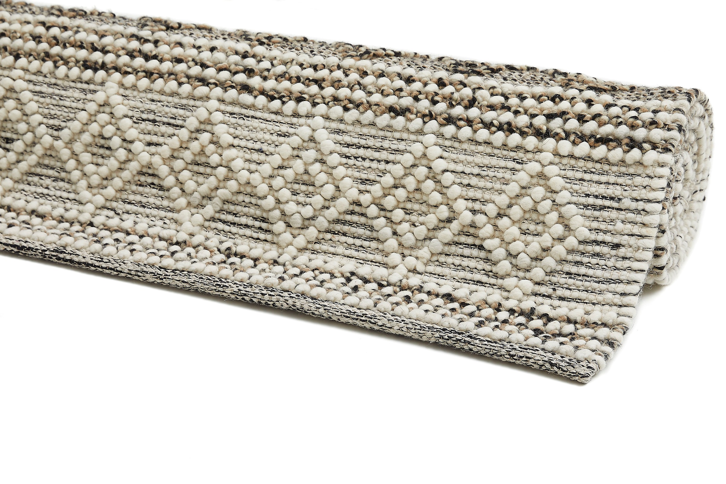 LUXOR living Wollteppich »Aalborg«, rechteckig, 10 mm Höhe, Handweb Teppich, reine Wolle, handgewebt, Rauten Design