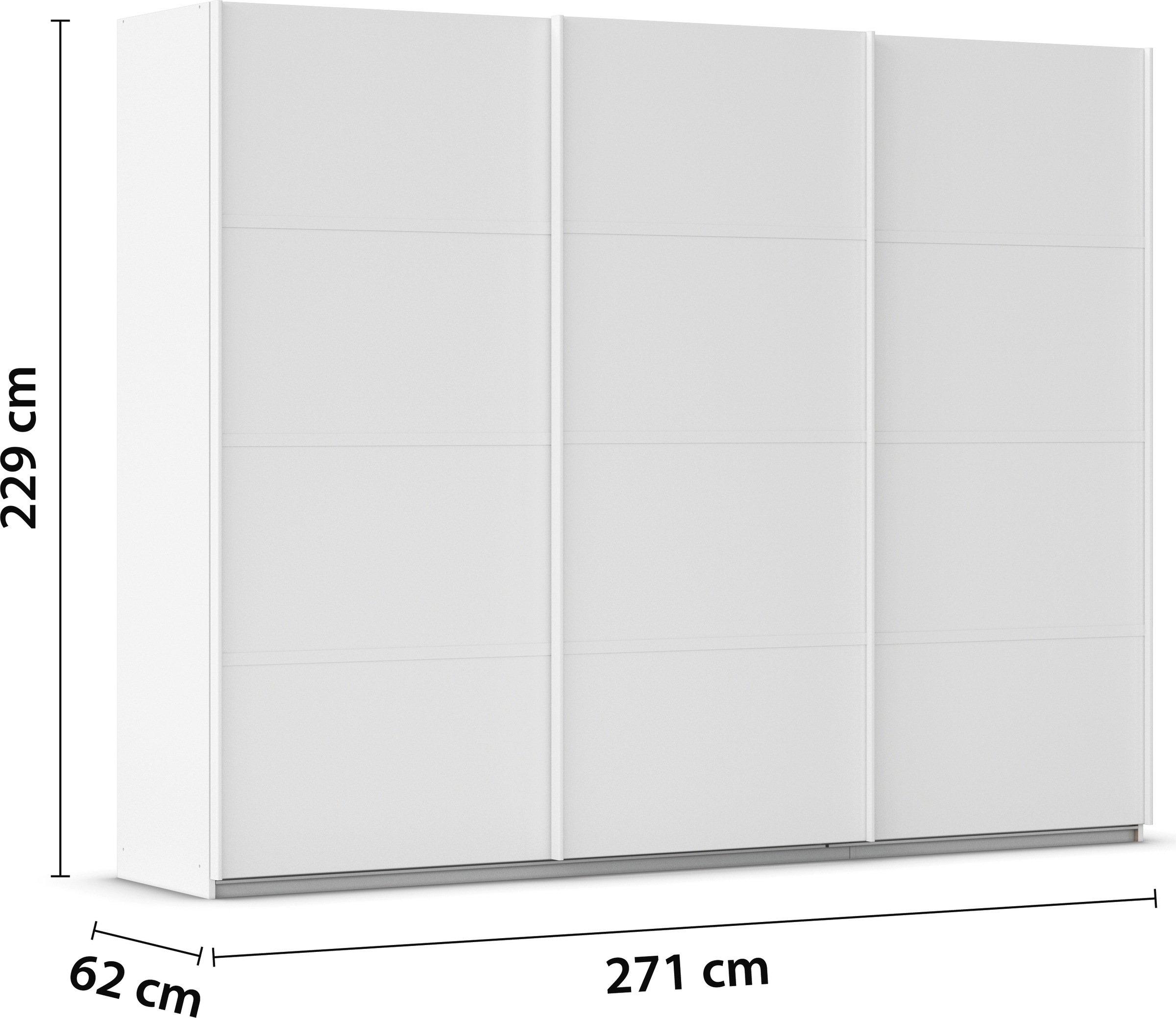 rauch Kleiderschrank »Schwebetürenschrank OTTO´s Choice Garderobe Schrank TOP ANGEBOT Avola«, (in 3 verschiedenen Ausstattungen BASIC/CLASSIC/PREMIUM), mit eleganten Zierleisten in Chrom, Schwarz oder Weiß MADE IN GERMANY