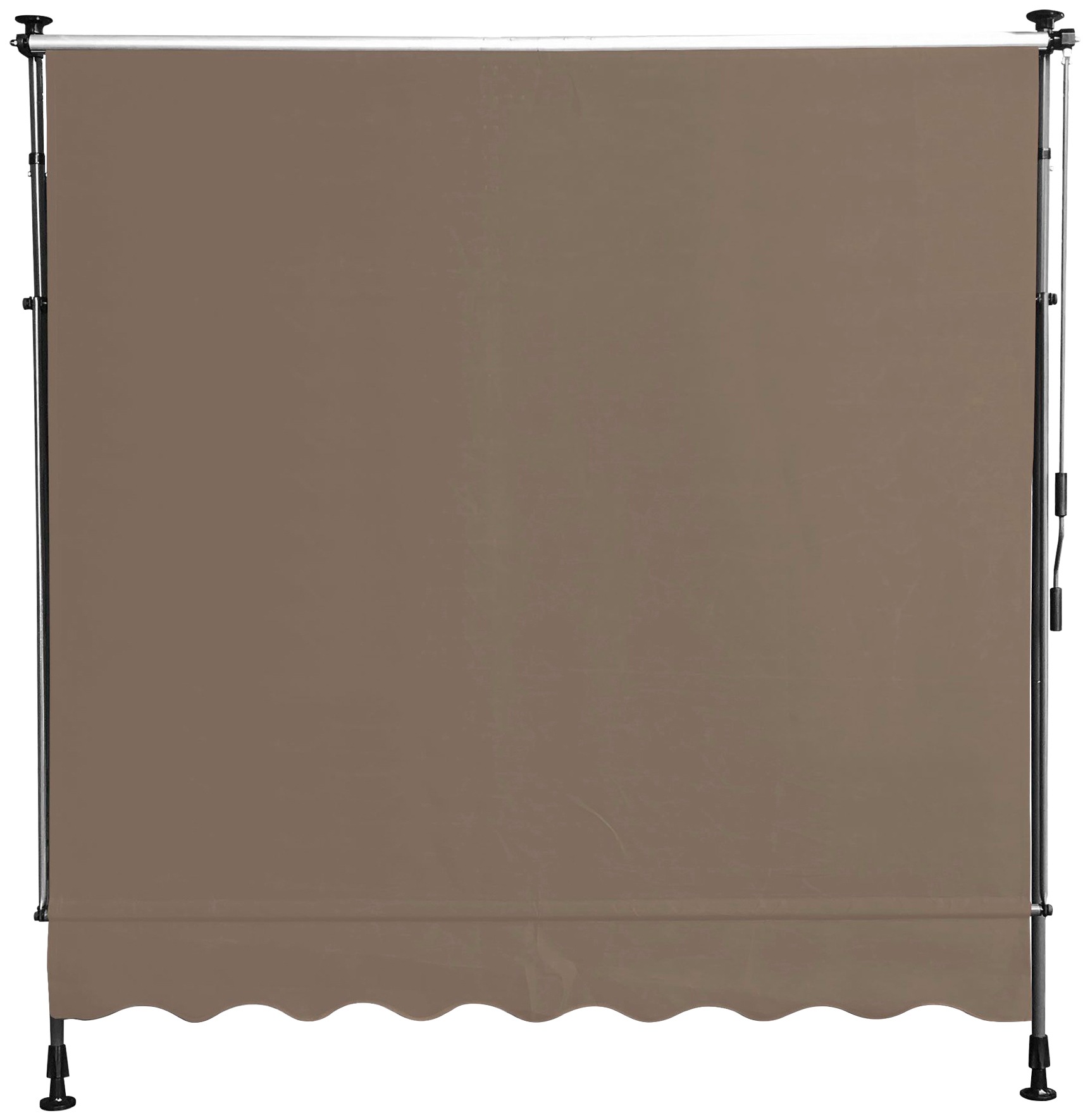 Quick Star Klemm-Senkrechtmarkise 250 cm Breite, 130 cm Ausfall, Neigungswinkel verstellbar