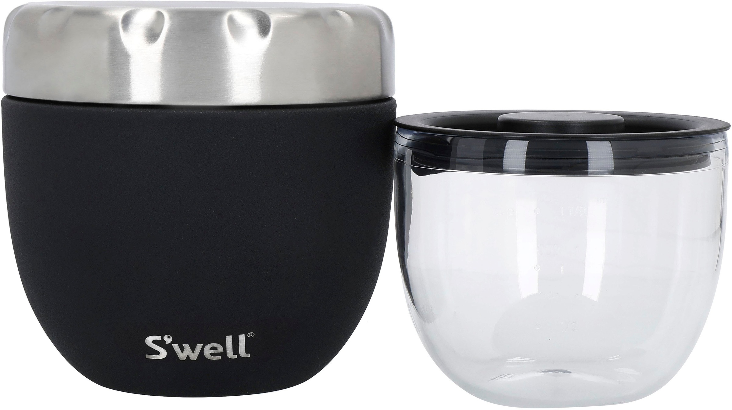 S'well Thermobehälter »Calacatta  S'well Eats 2-in-1 Essensschale« 1 Stk. tlg. VAKUUM-ISOLIERTE KONSTRUKTION, 363 ml