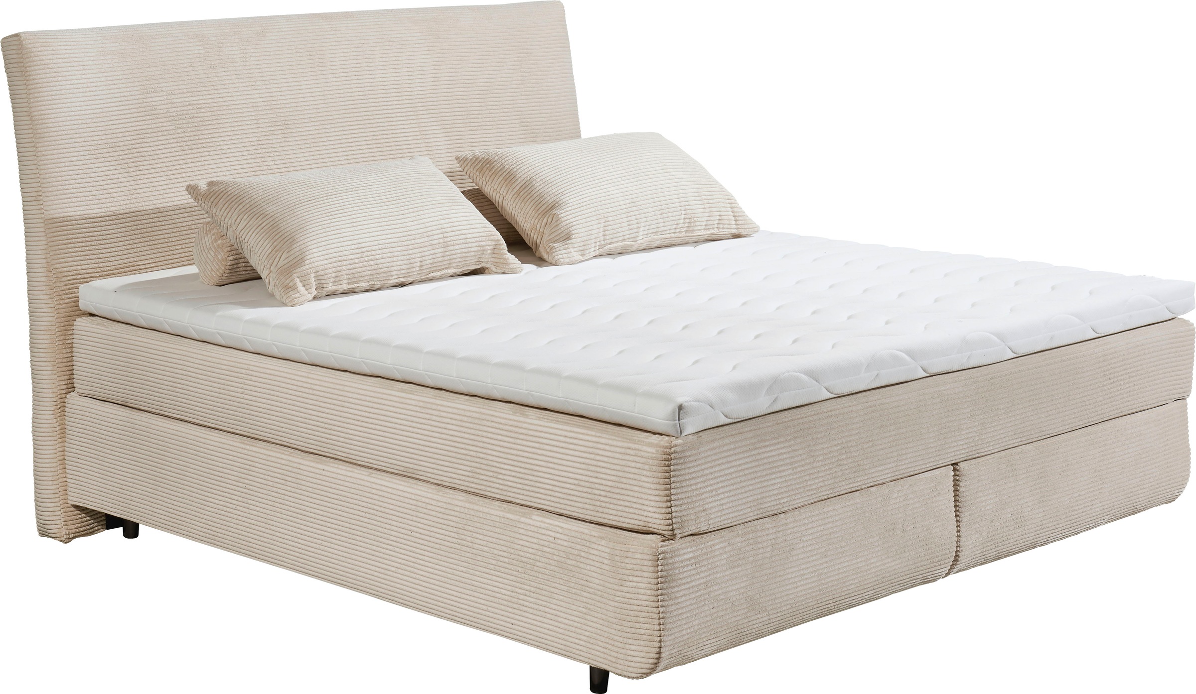 ED EXCITING DESIGN Boxspringbett »Marbella«, Duo-Matratze- harte Kokosmatte günstig online kaufen