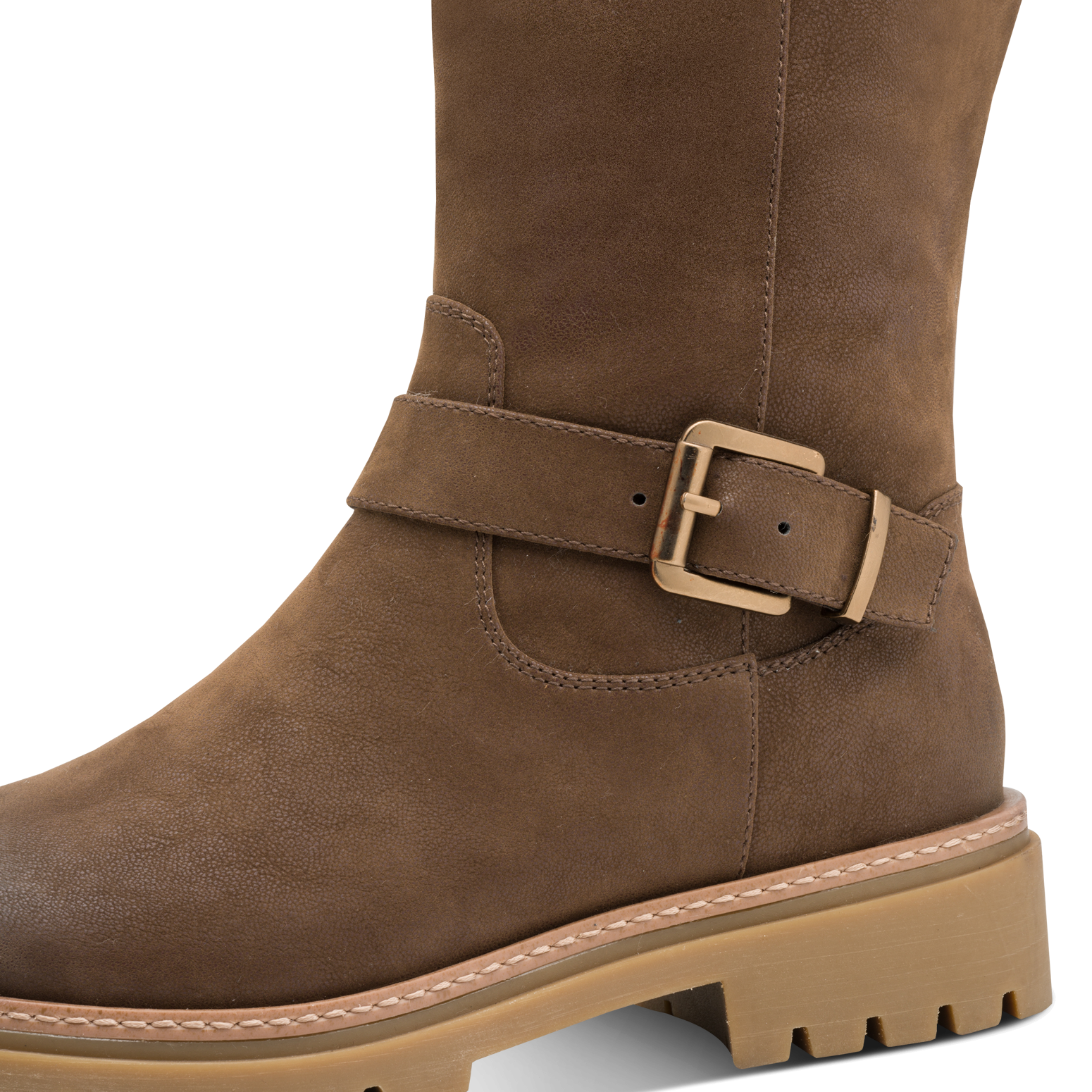 MARCO TOZZI Winterstiefel  , Blockabsatz, Langschaftstiefel mit Zierschnallen