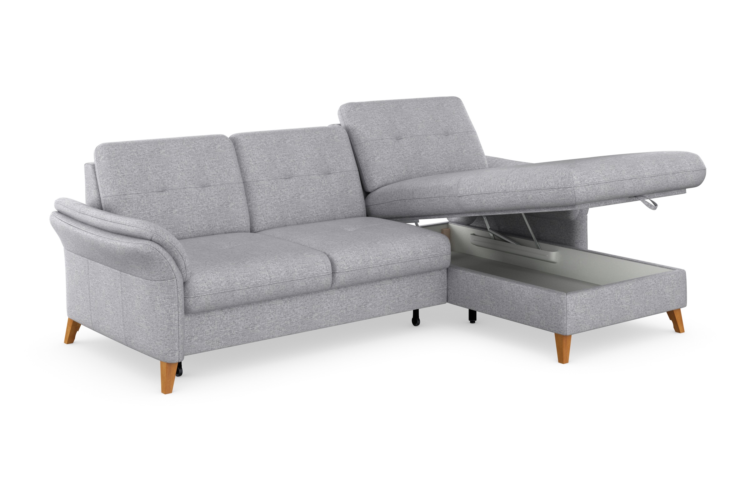 sit&more Ecksofa »Göteborg«, Sitztiefenverstellung und Federkern, wahlweise mit Bettfunktion