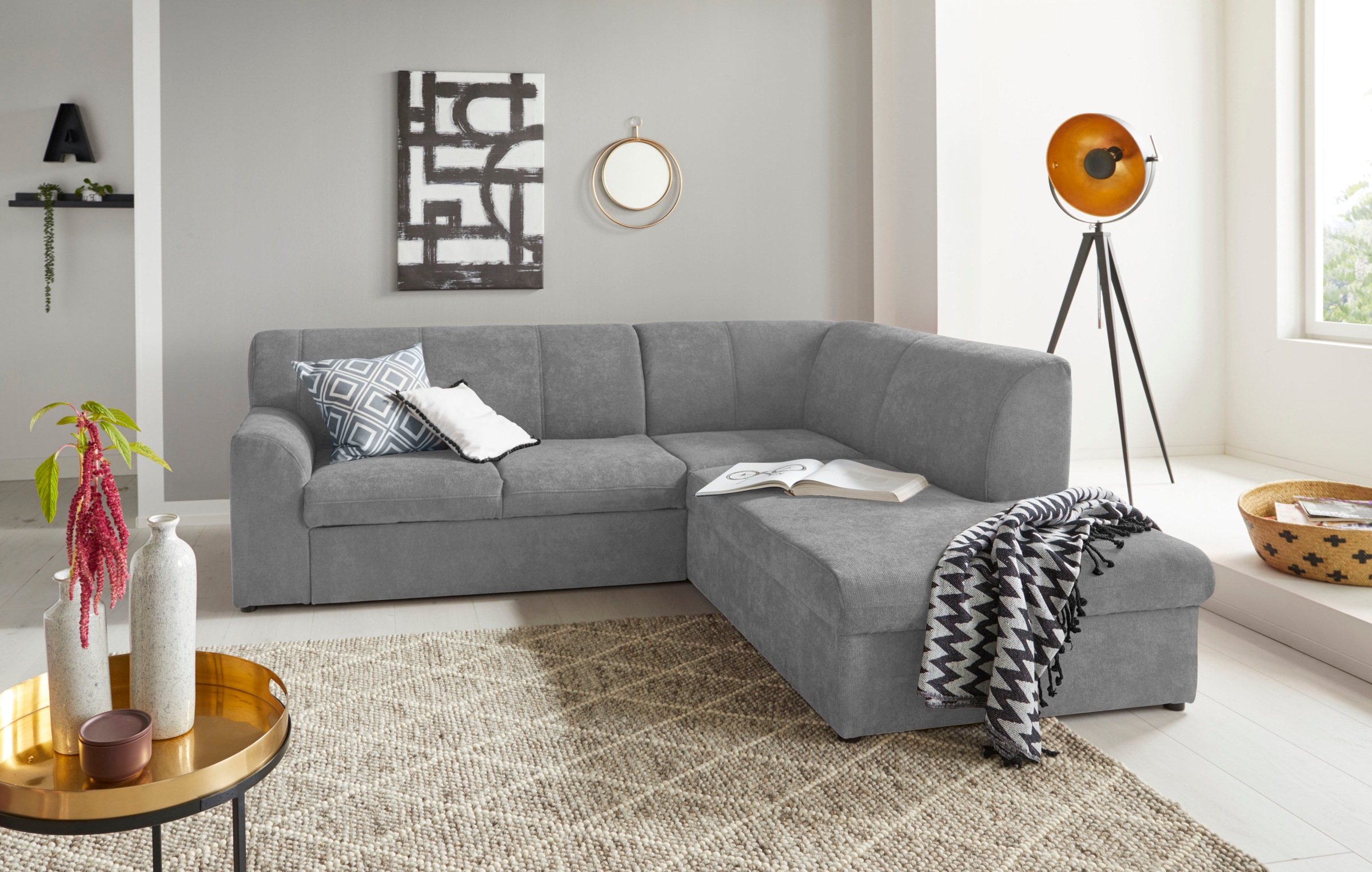 DOMO collection Ecksofa »Topper zeitlos elegant, kompakte Stellmaße, OTTOs günstig online kaufen