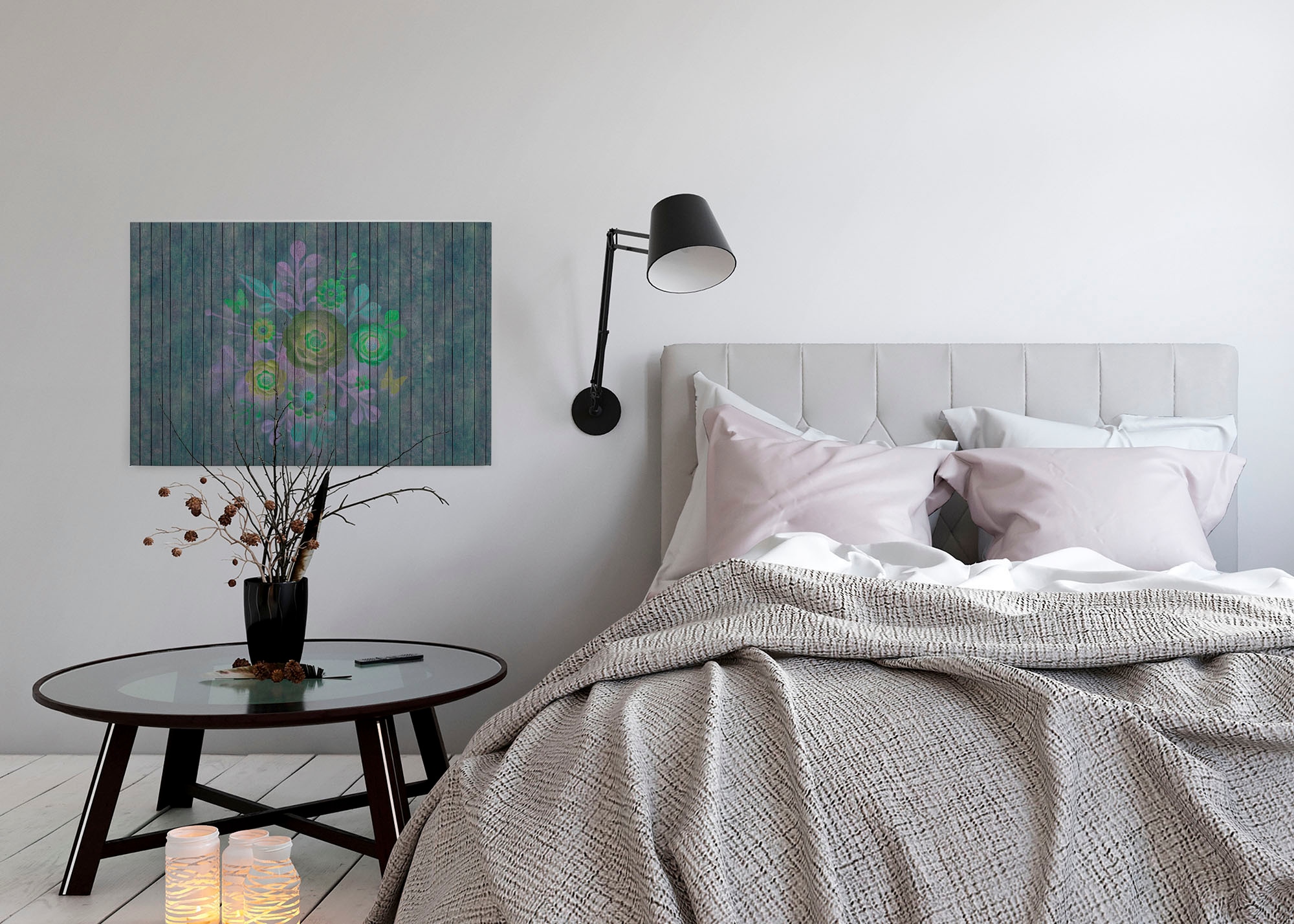 A.S. Création Leinwandbild »spray bouquet«, Kunst-Blumen-Kinder, (1 St.), Keilrahmen Holz Blumen Floral Grafitti Leinwand-Bild Wohnzimmer modern