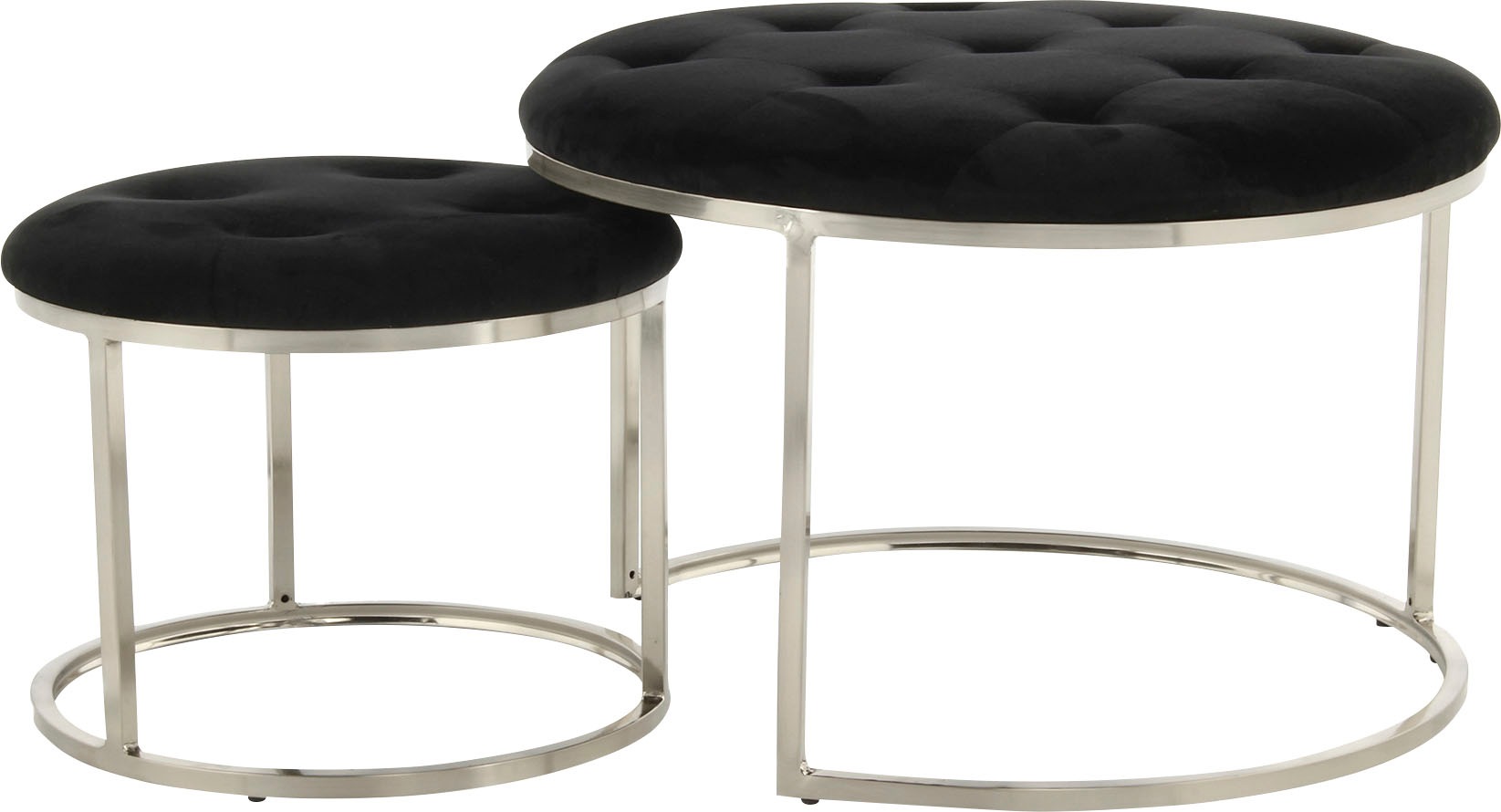 Kayoom Polstergarnitur »Hocker Becky 825 2er-Set, runde Form, angesagter Re günstig online kaufen