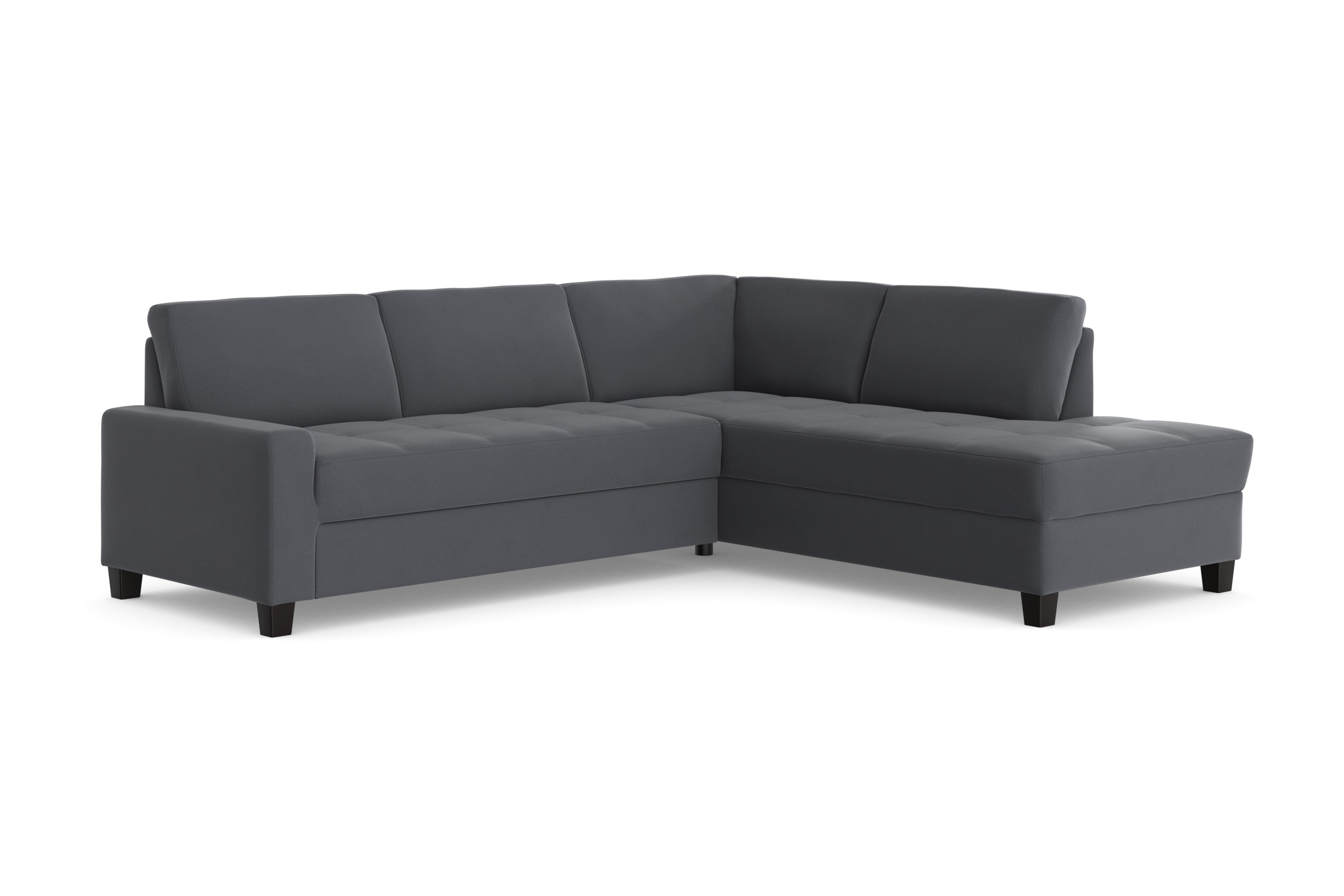 DOMO collection Ecksofa »Florentina zeitlos und elegant, Sitznähte als Designelement, L-Form«, wahlweise mit Bettfunktion, mit Kontrastnaht, Komfortsitzhöhe 47cm