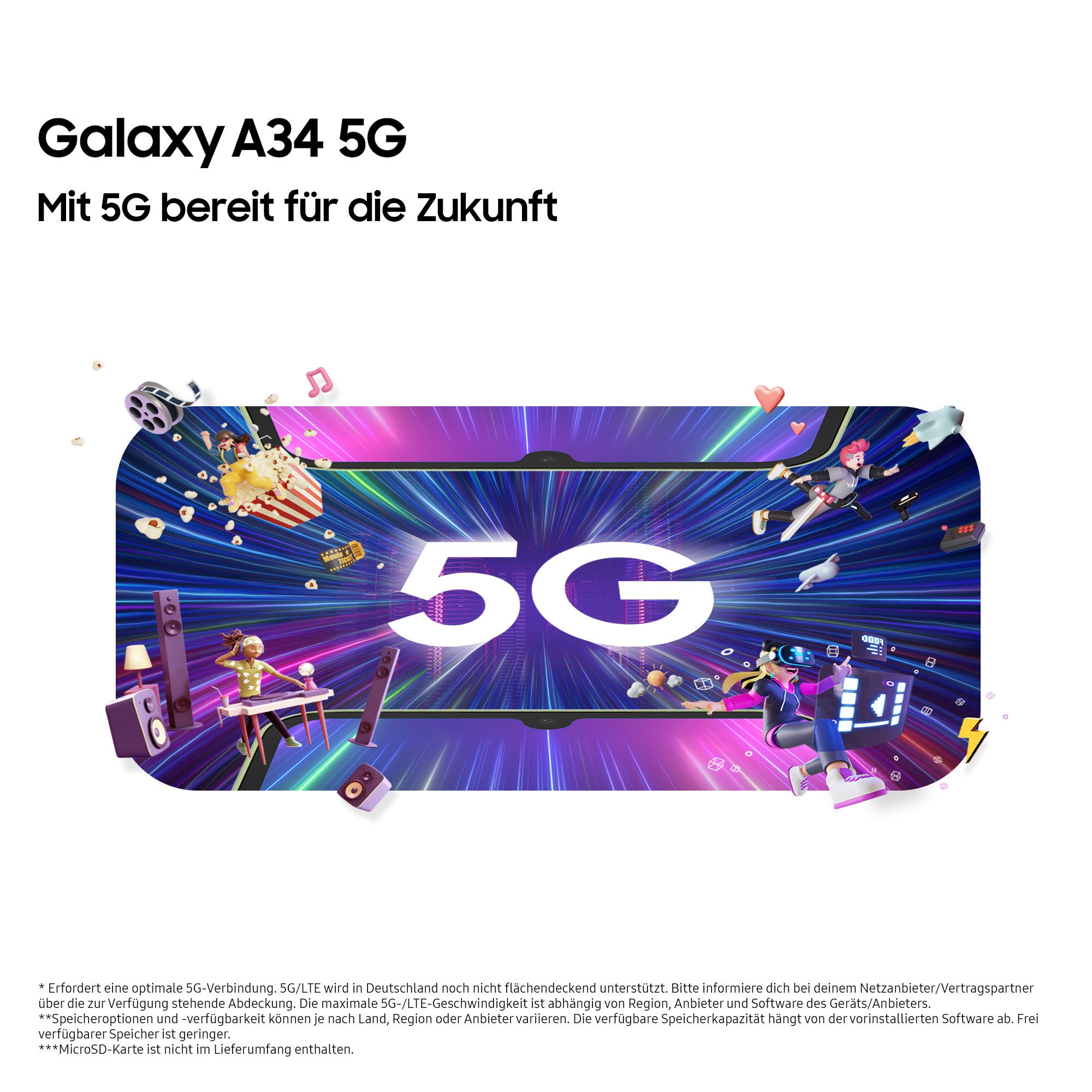 SAMSUNG Galaxy A34 5G, 256 Rechnung GB, Awesome auf Violet bestellen