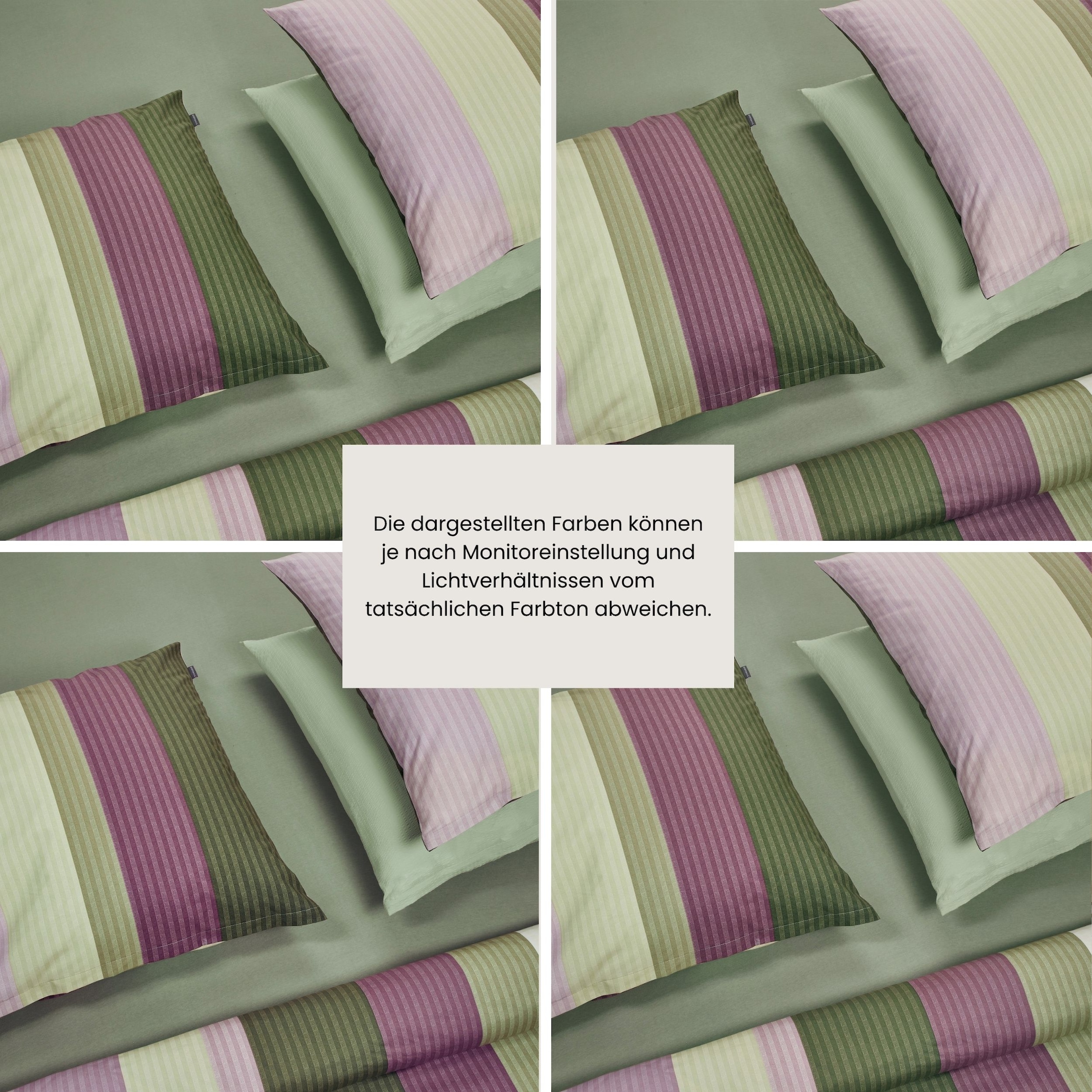 Schiesser Wendebettwäsche »Vendi aus weicher Baumwolle mit lebhaften Streifen« 2 Stk. OEKO-TEX® MADE IN GREEN