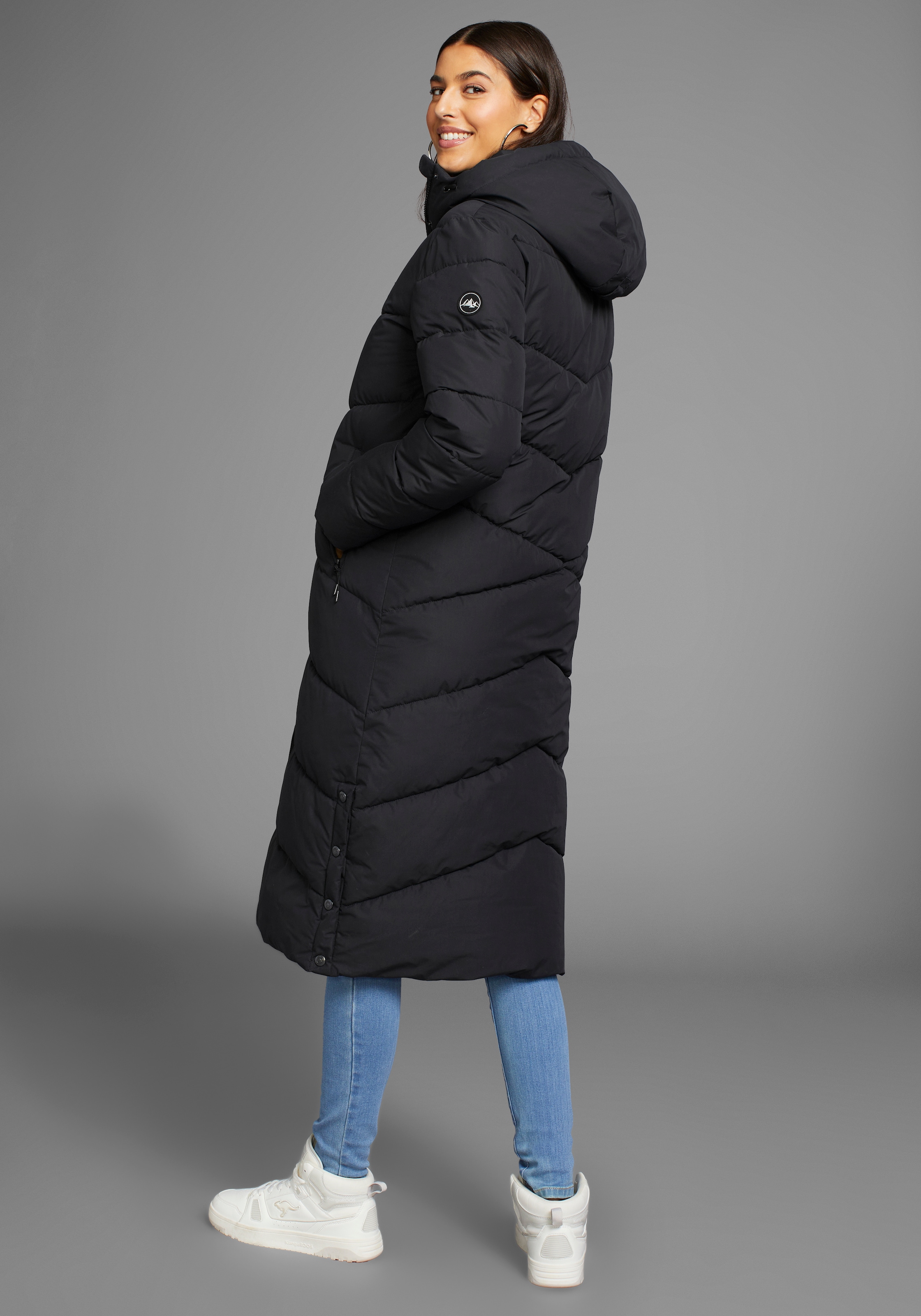 Polarino Steppmantel aus wasserdichtem & windabweisenden Obermaterial, oversize Form