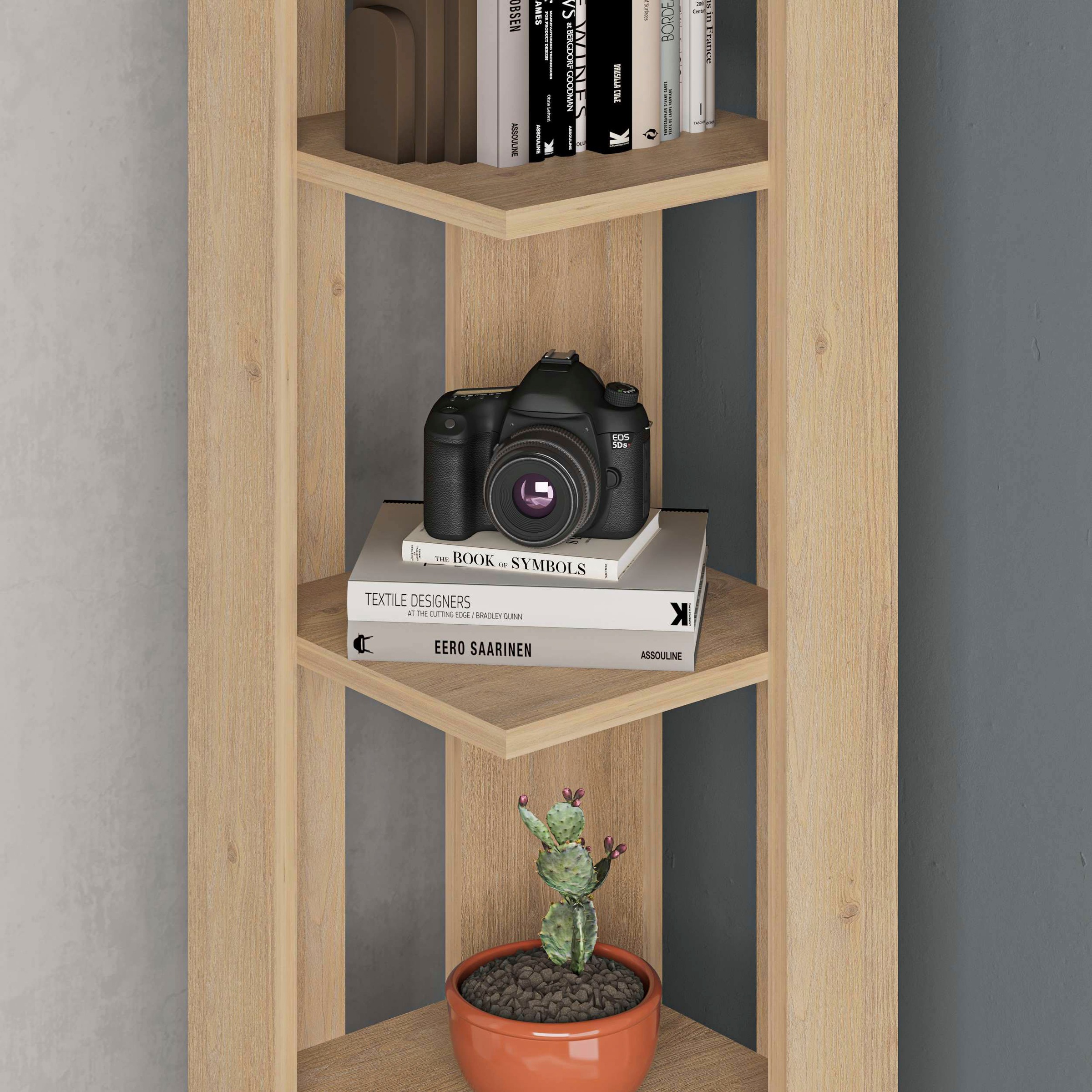 Decortie Eckregal »Nati Eckregal«, (Packung), Leichte Montage, Lagerung, Platzsparend