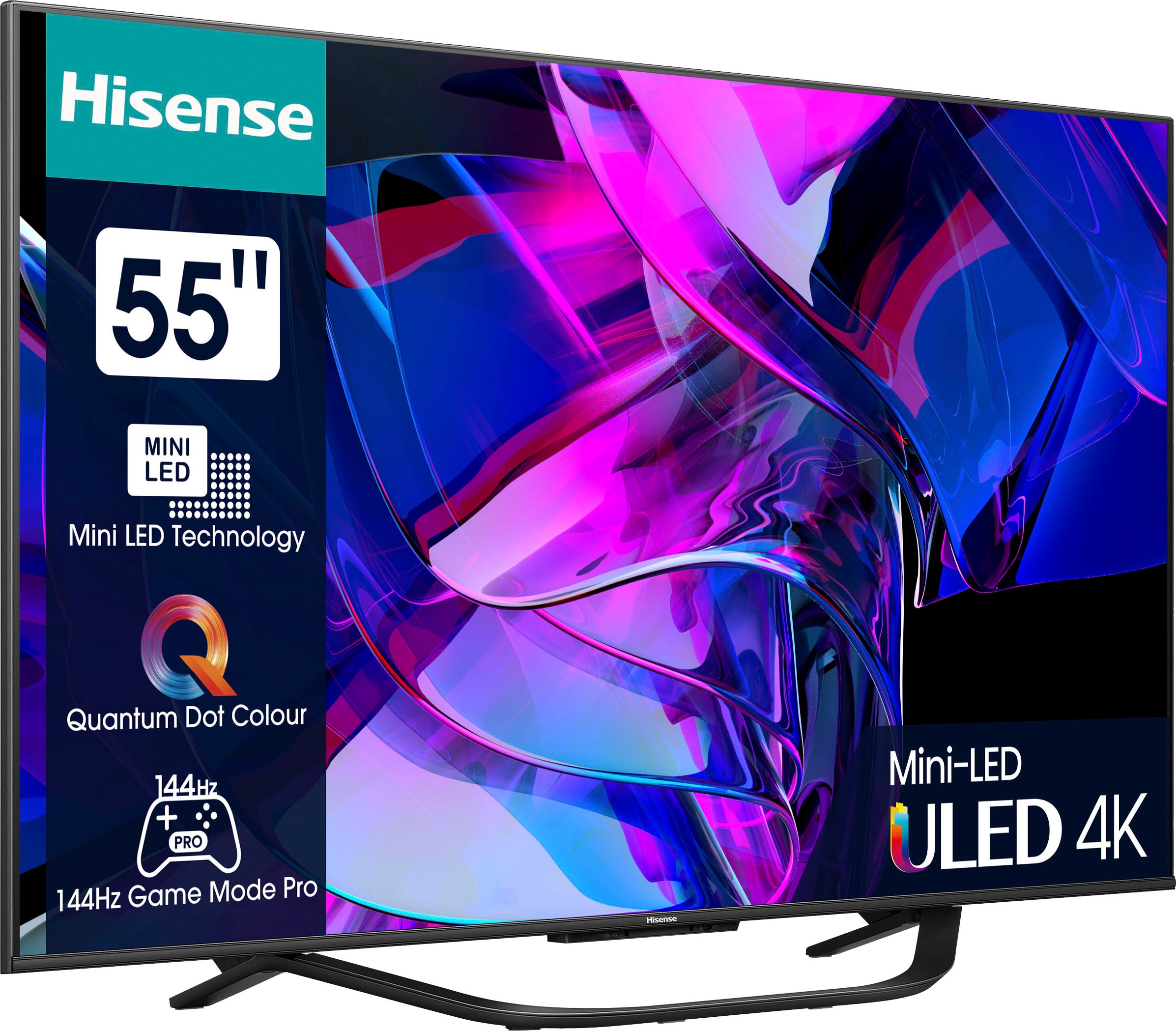 Hisense Mini-LED-Fernseher »55U7KQ«, 4K Ultra HD, Smart-TV