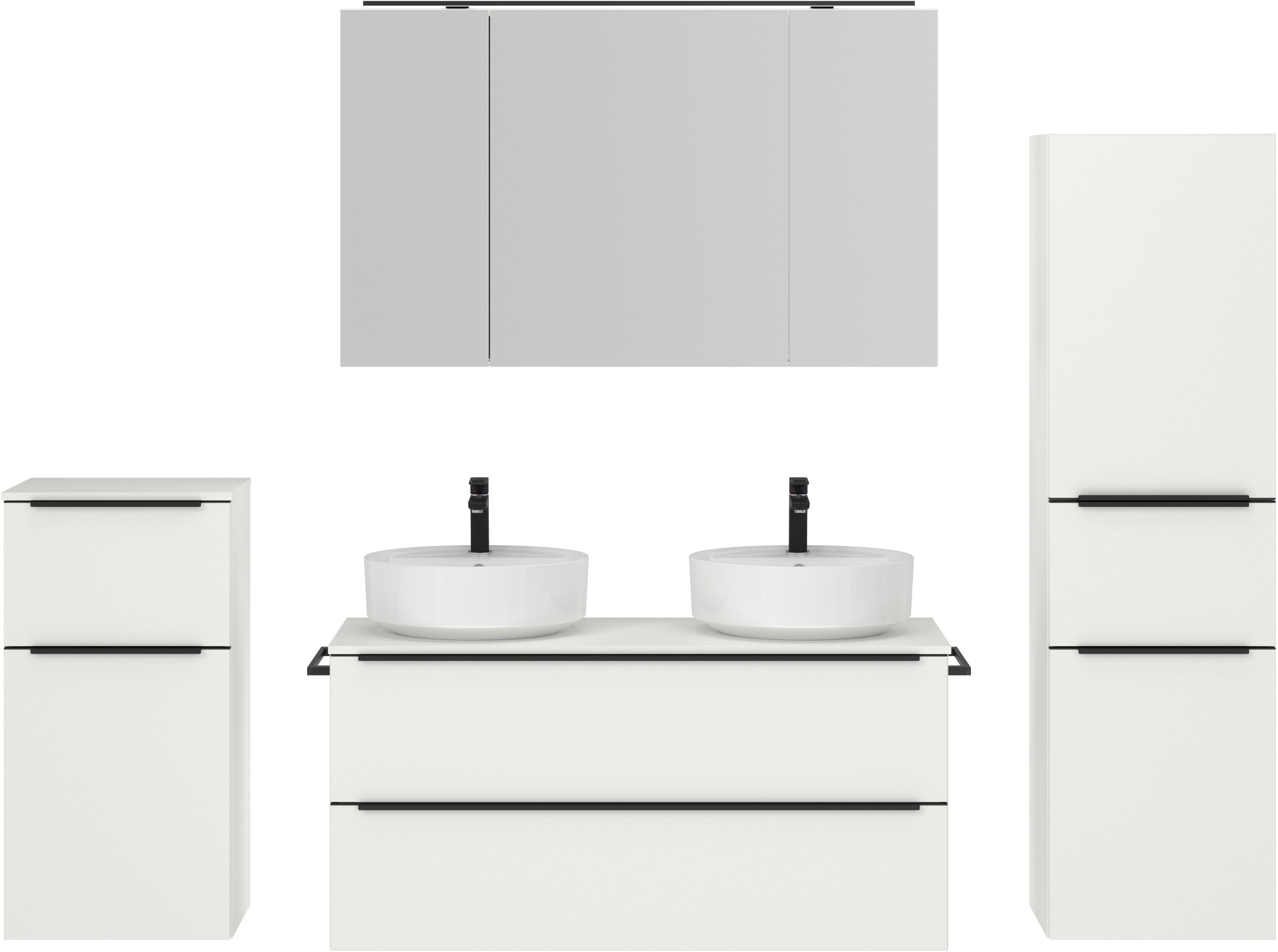 nobilia® Badmöbel-Set »Alvene«, (4 St., vormontiert, mit Soft-Close), inkl. günstig online kaufen