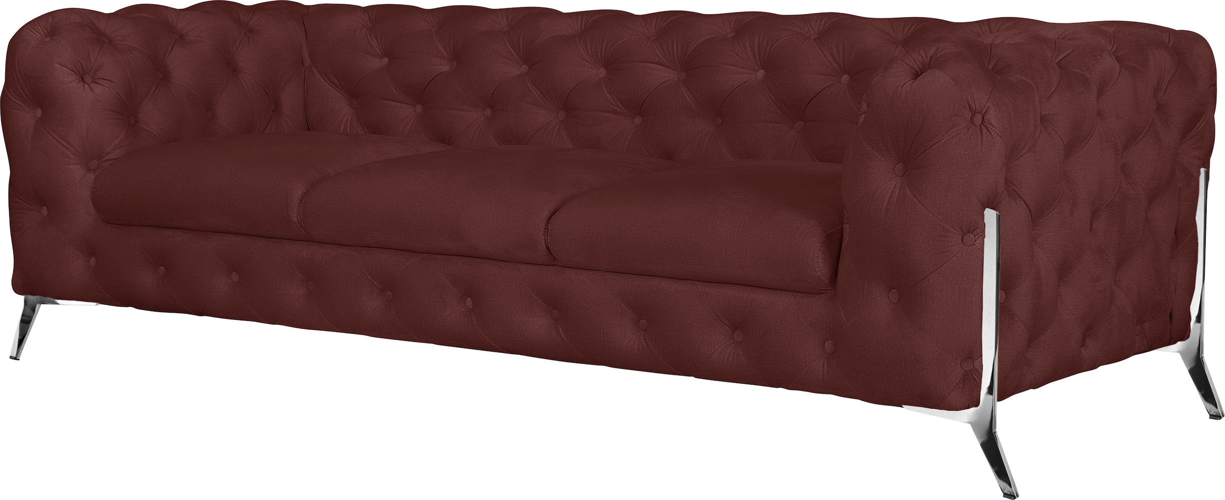 Leonique Chesterfield-Sofa »Amaury«, aufwändige Knopfheftung, moderne Chesterfield Optik, Fußfarbe wählbar