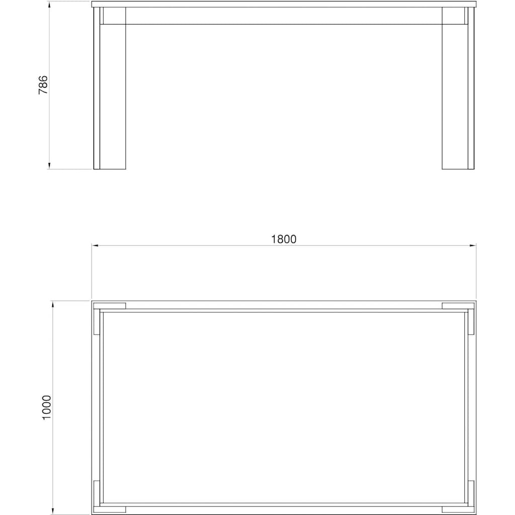 Home affaire Esstisch »ORLANDO«, Breite ca. 180 cm