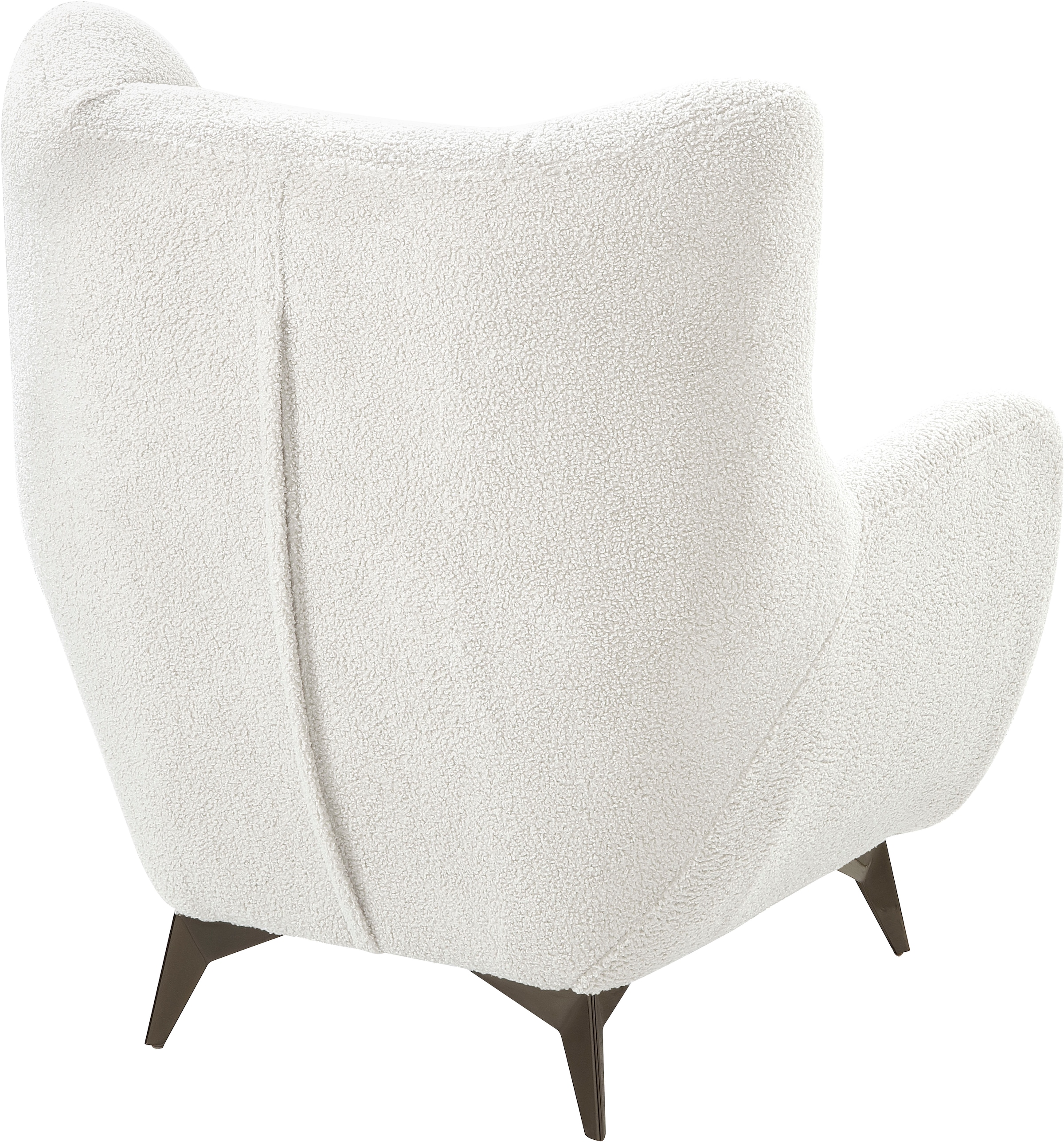 ATLANTIC home collection Sessel »Shawn« mit Federkern, trendy Bezug mit Teddyoptik